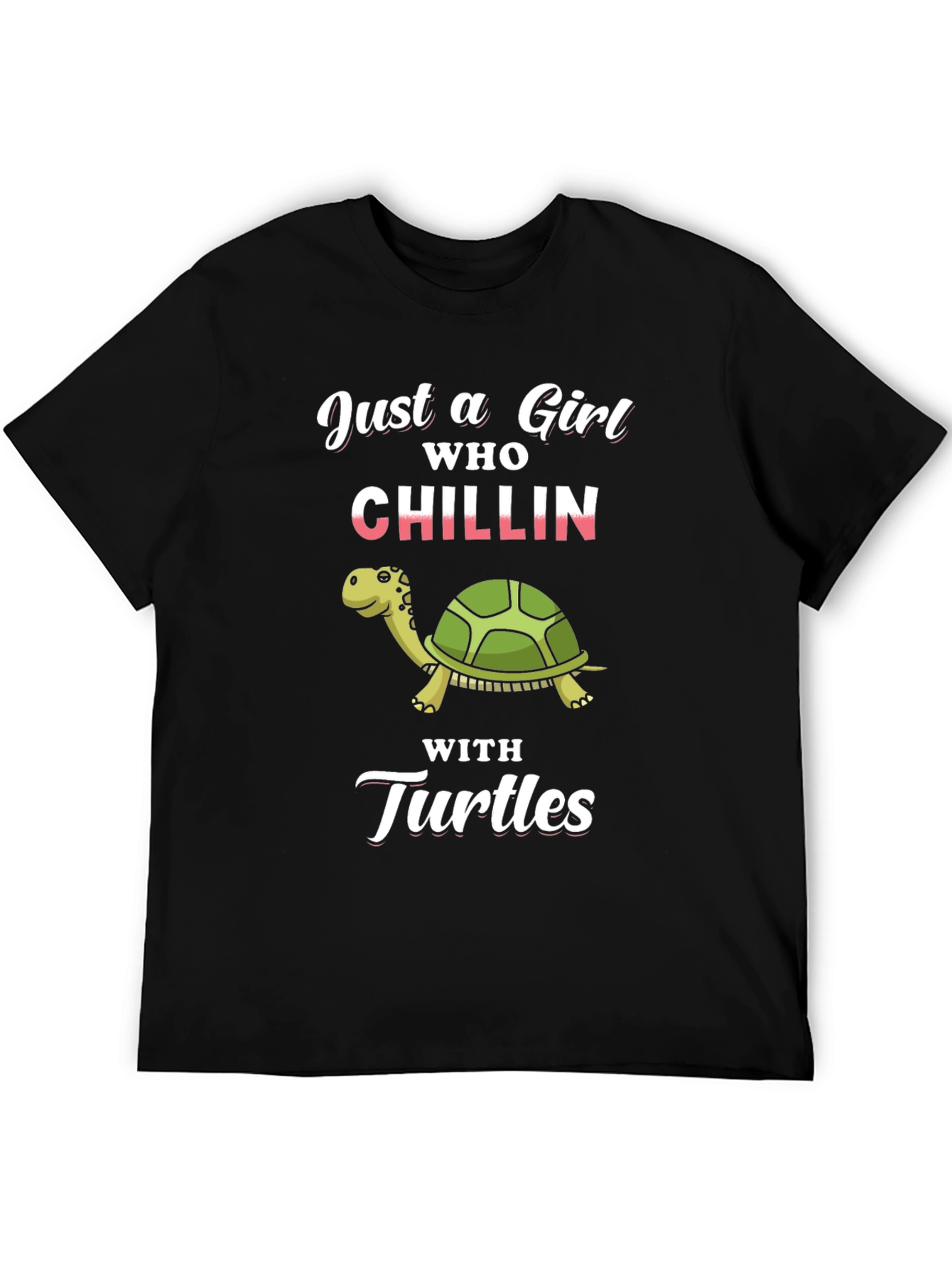 Black Girl Who Chillin' with Turtles Graphic Tee view 5