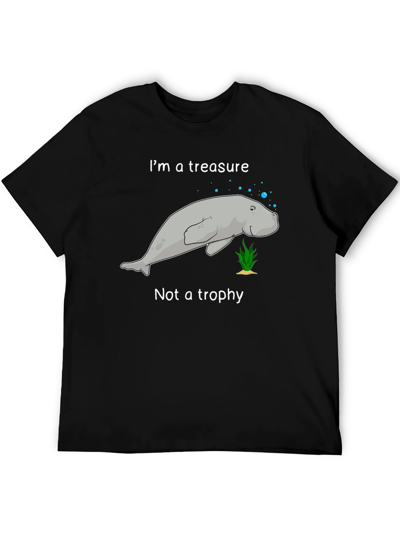 Black Manatee Treasure T-Shirt - Save the Manatees! view 5