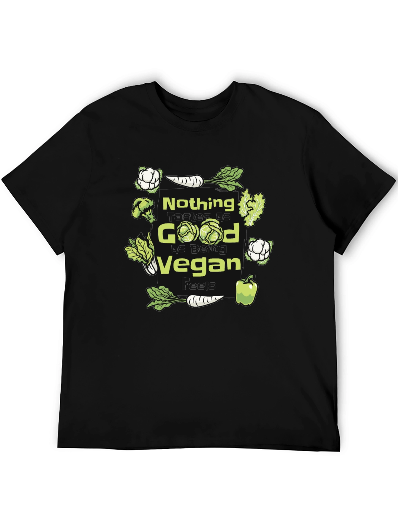 Black Nothing Good Vegan T-Shirt - Funny Vegetarian Tee view 5