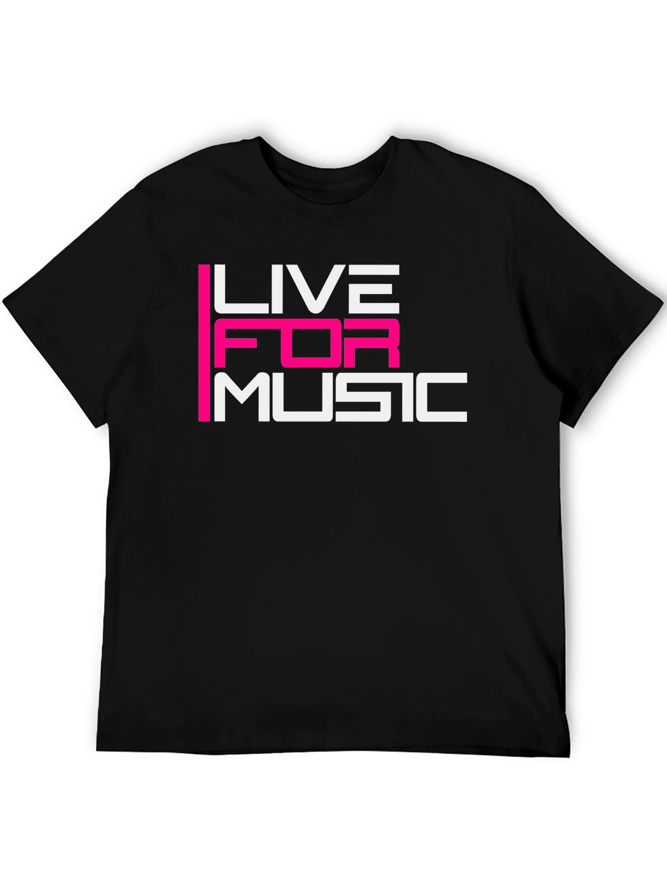 Black Live For Music Graphic Tee - Black view 5