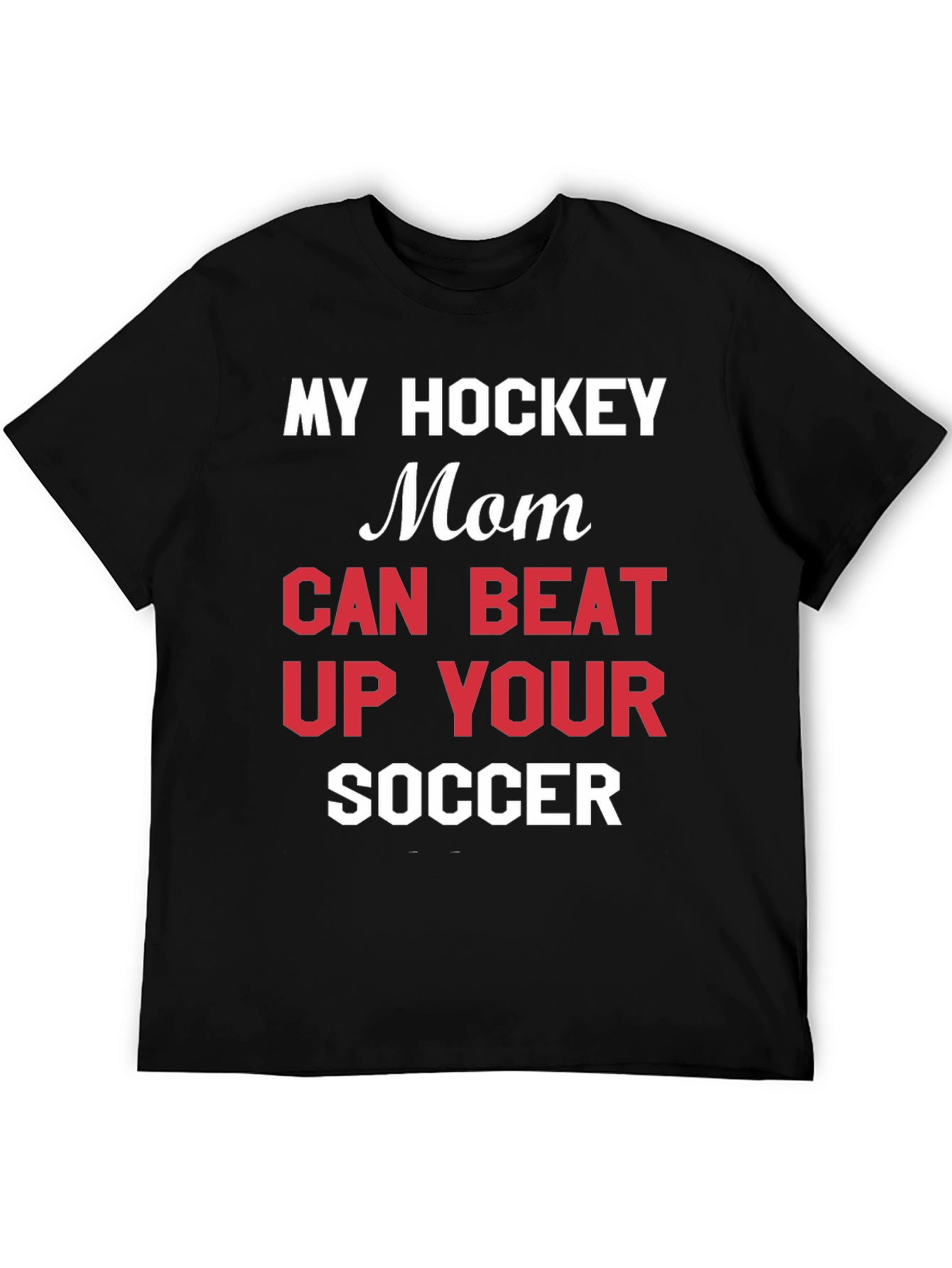 Black My Hockey Mom T-Shirt - Funny Sports Tee view 5