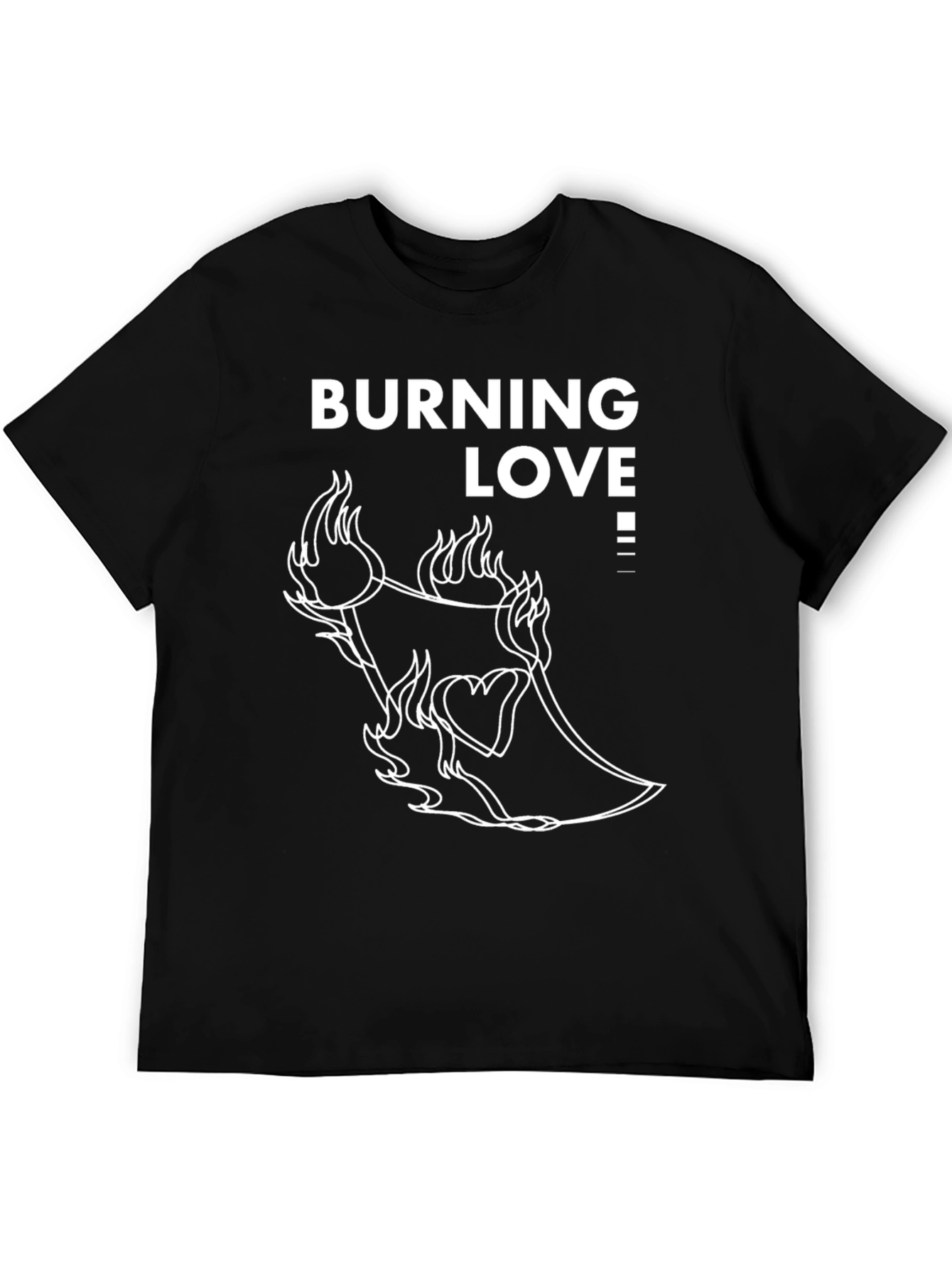 Black Burning Love Graphic Tee - Black T-Shirt view 5