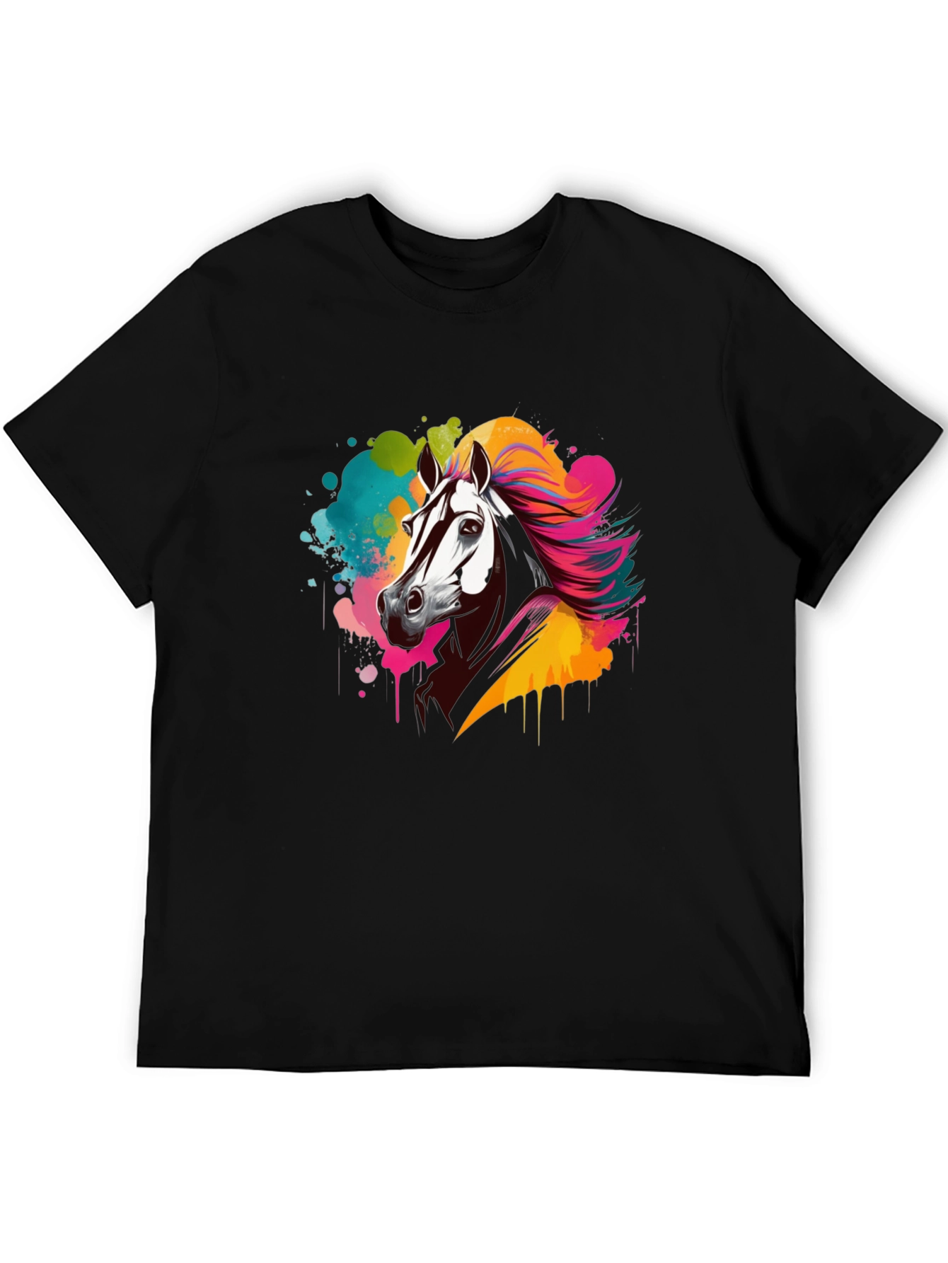 Black Black Horse Splash Graphic Tee view 5