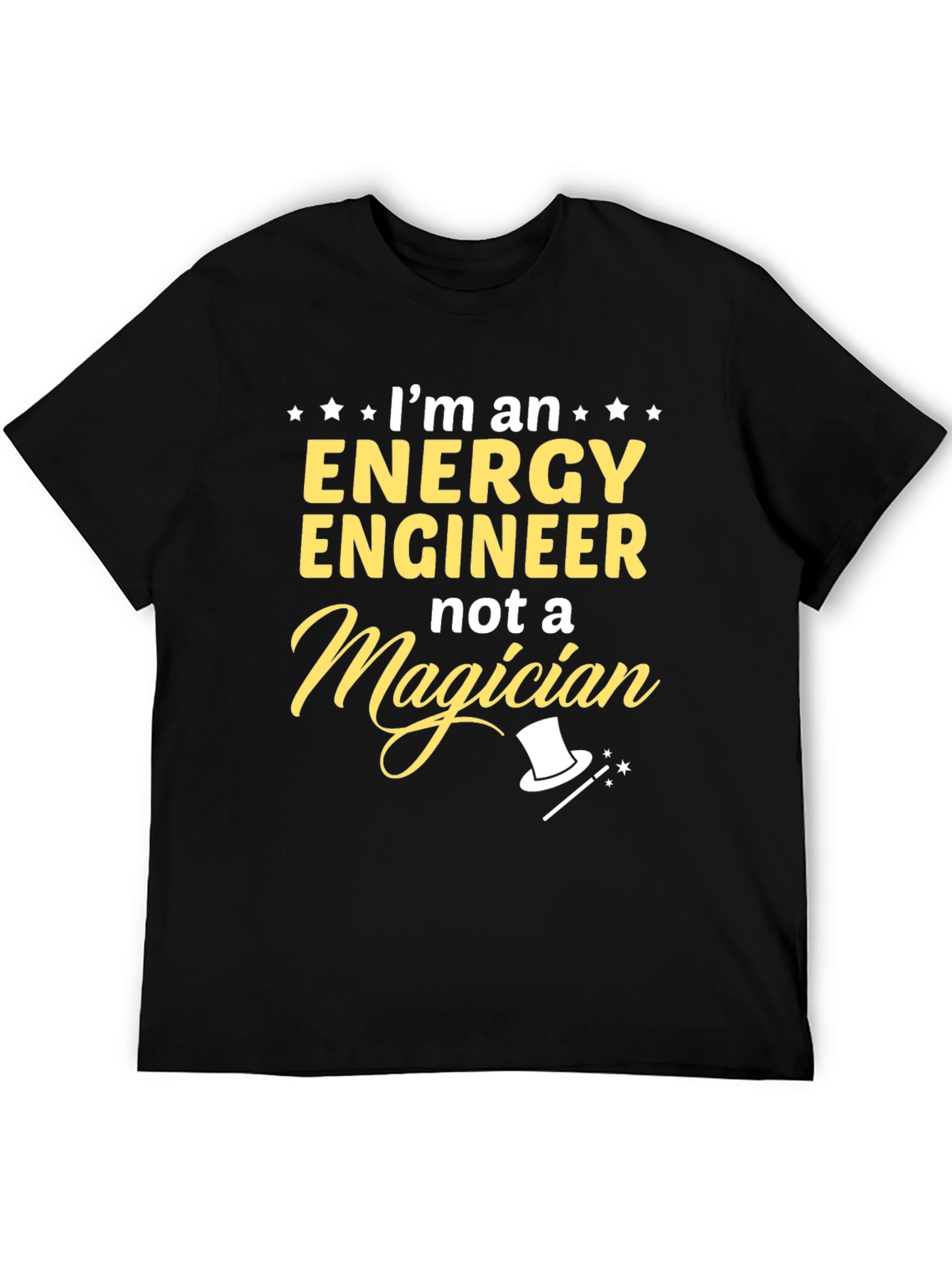 Black Energy Engineer Funny T-Shirt view 5