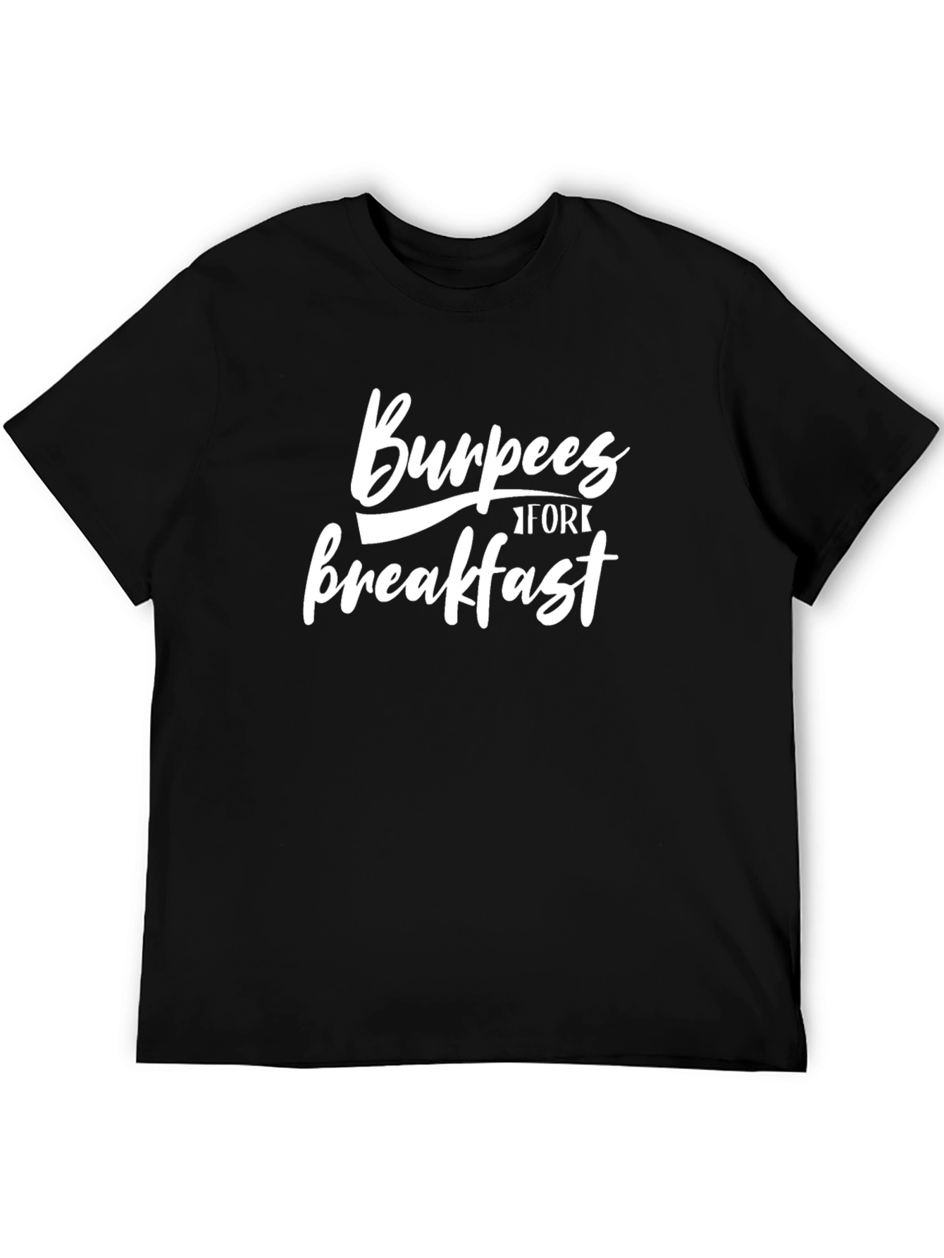 Black Burpees for Breakfast Graphic Tee - Black view 5