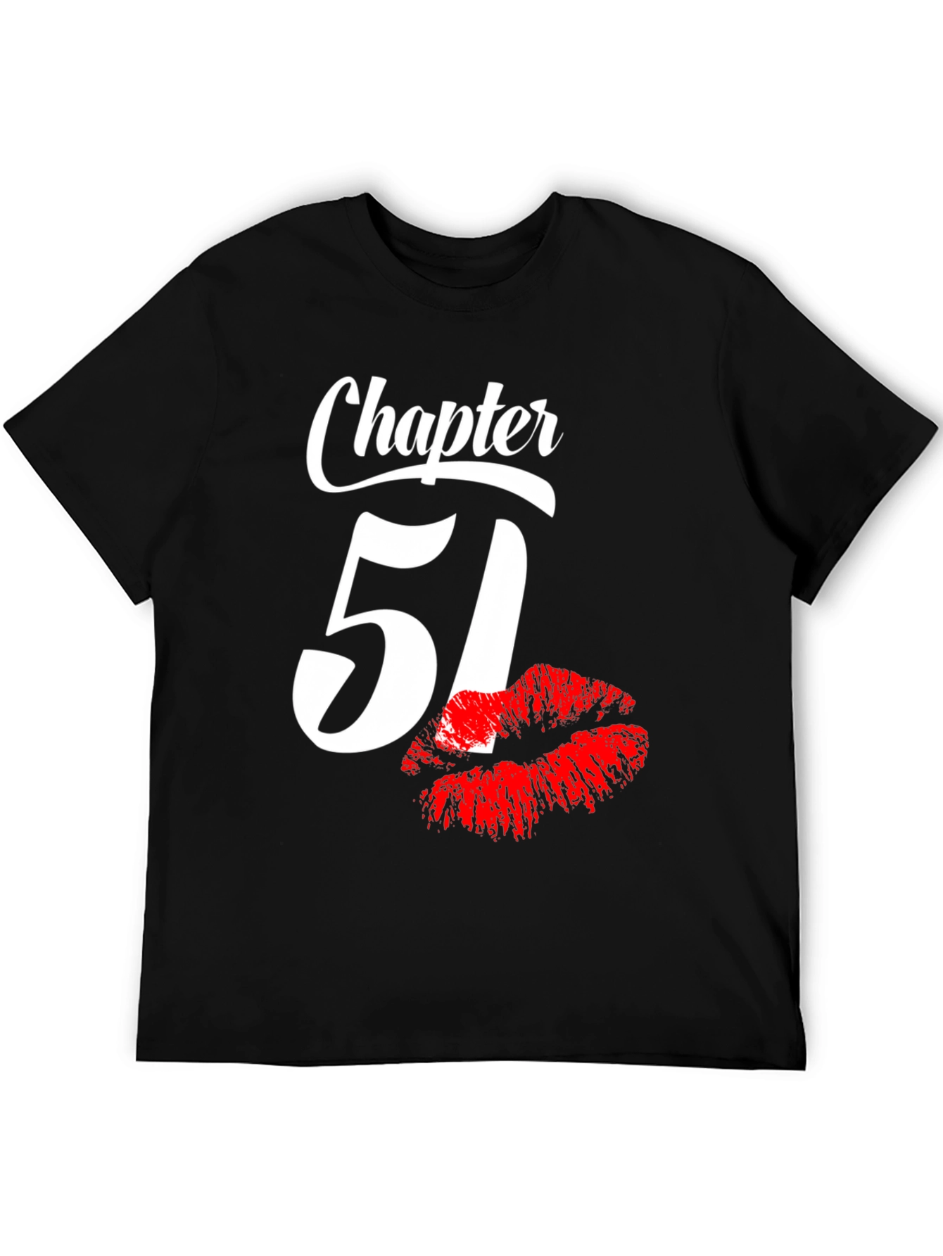 Black Chapter 51 Birthday T-Shirt with Lip Print view 5