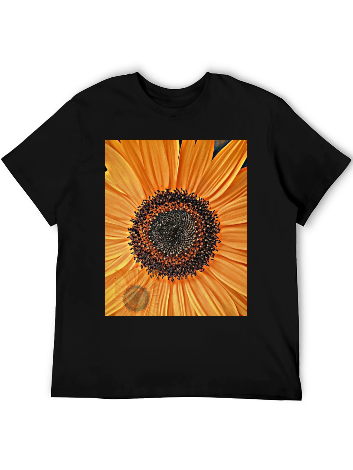 Black Sunflower Graphic Tee - Bold Floral Design view 5