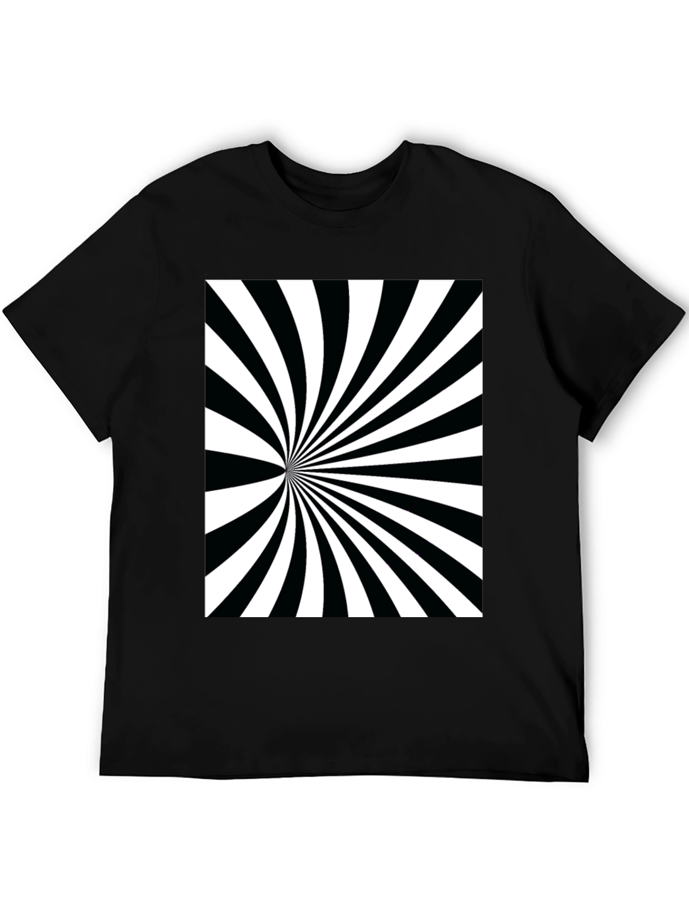 Black Hypnotic Black & White Swirl Tee view 5
