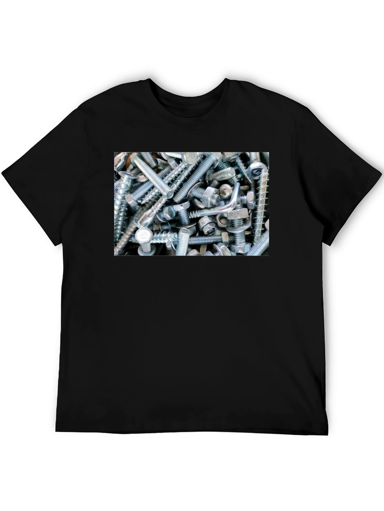Black Bolts and Nuts Graphic Tee view 5
