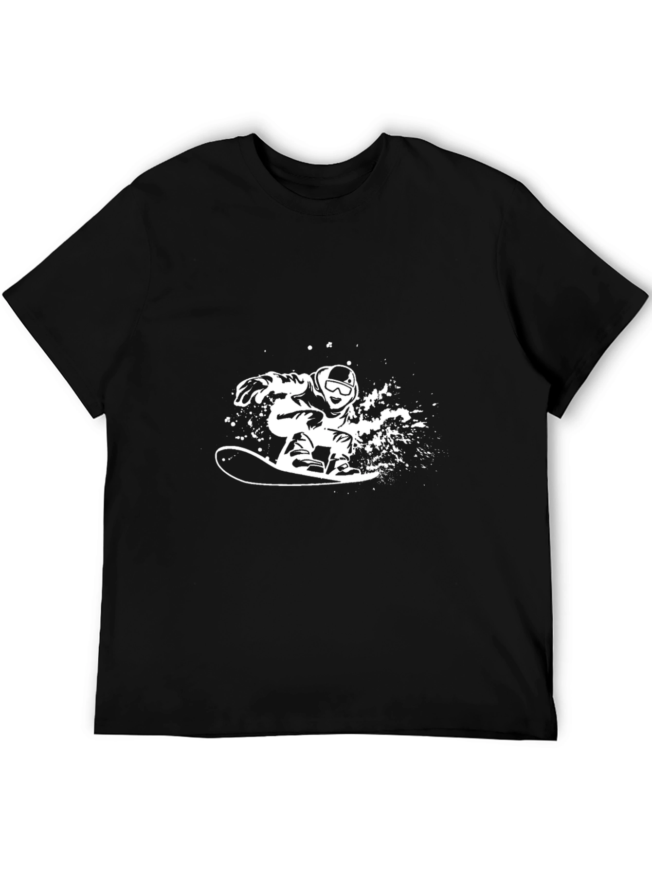 Black Snowboarder Graphic Tee - Men's Black T-Shirt view 5