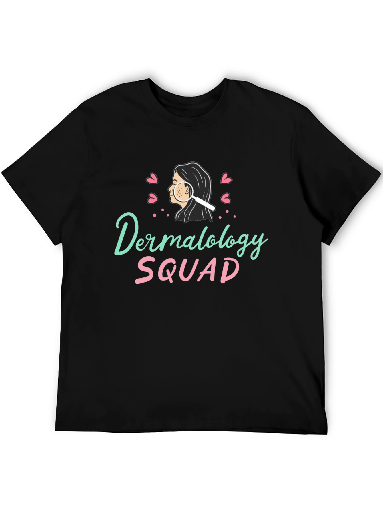 Black Dermatology Squad Graphic T-Shirt - Black Cotton Tee view 5