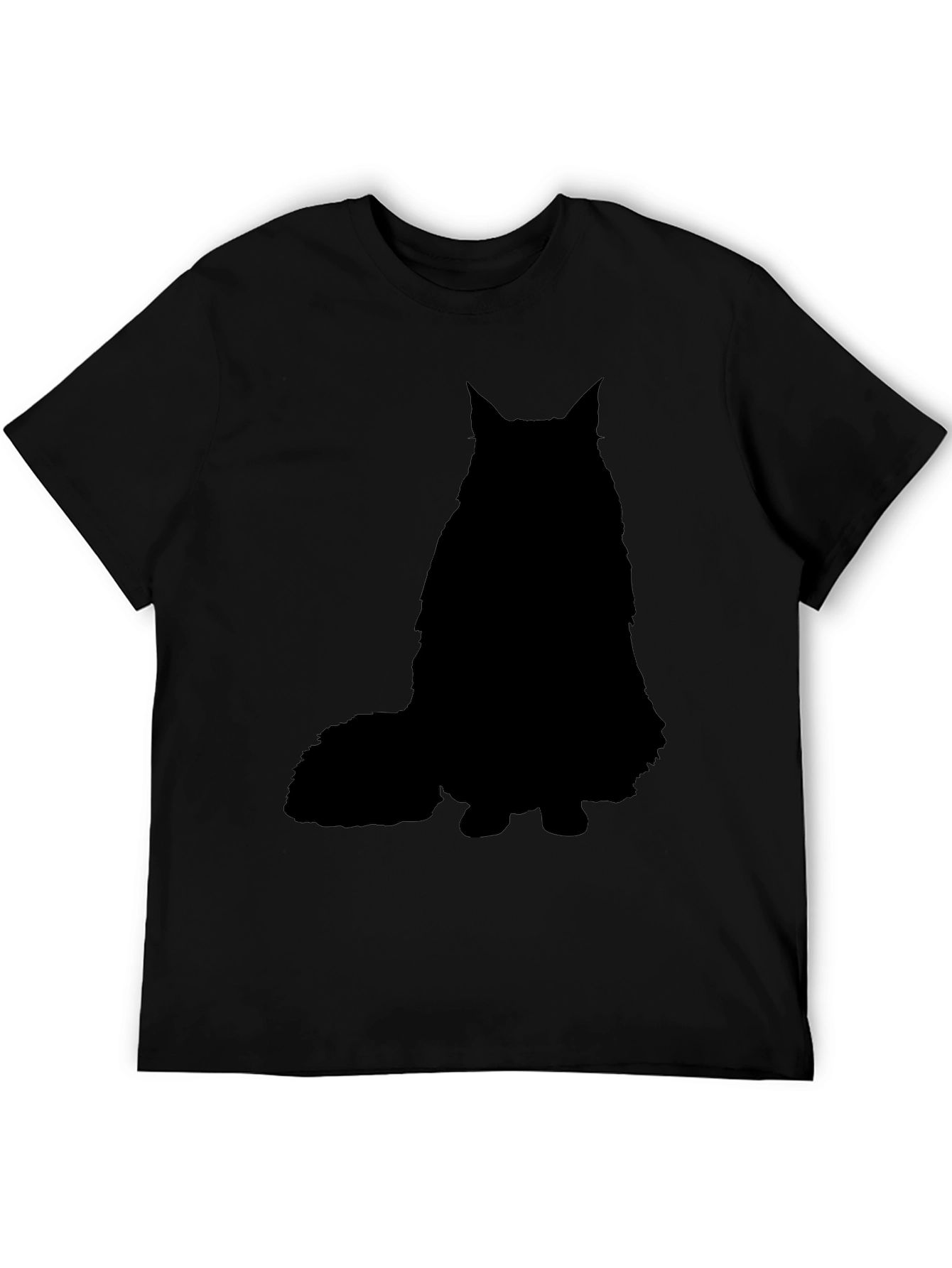 Black Black Cat Silhouette Graphic T-Shirt view 5