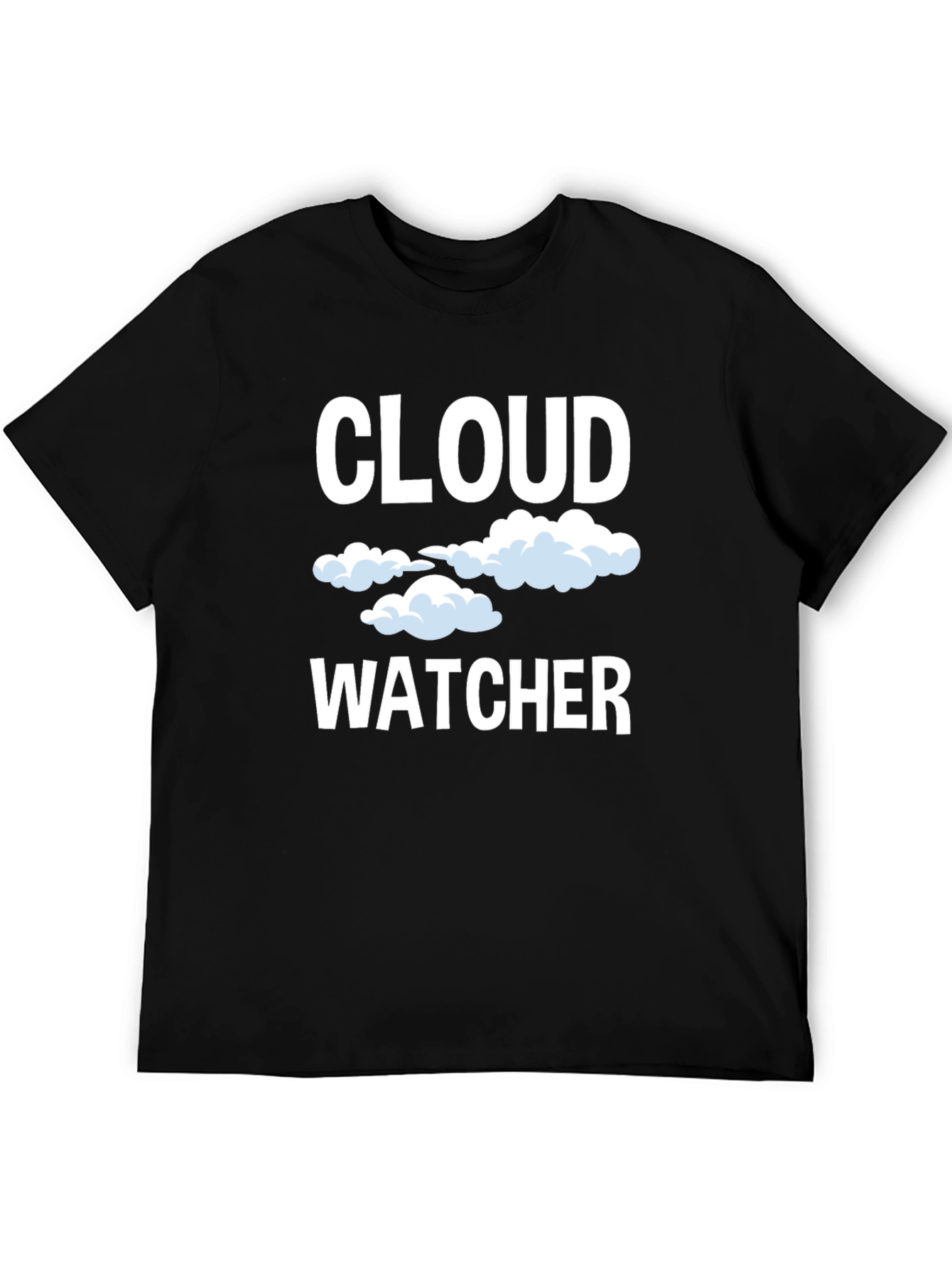Black Cloud Watcher Graphic Tee - Black Cotton T-Shirt view 5