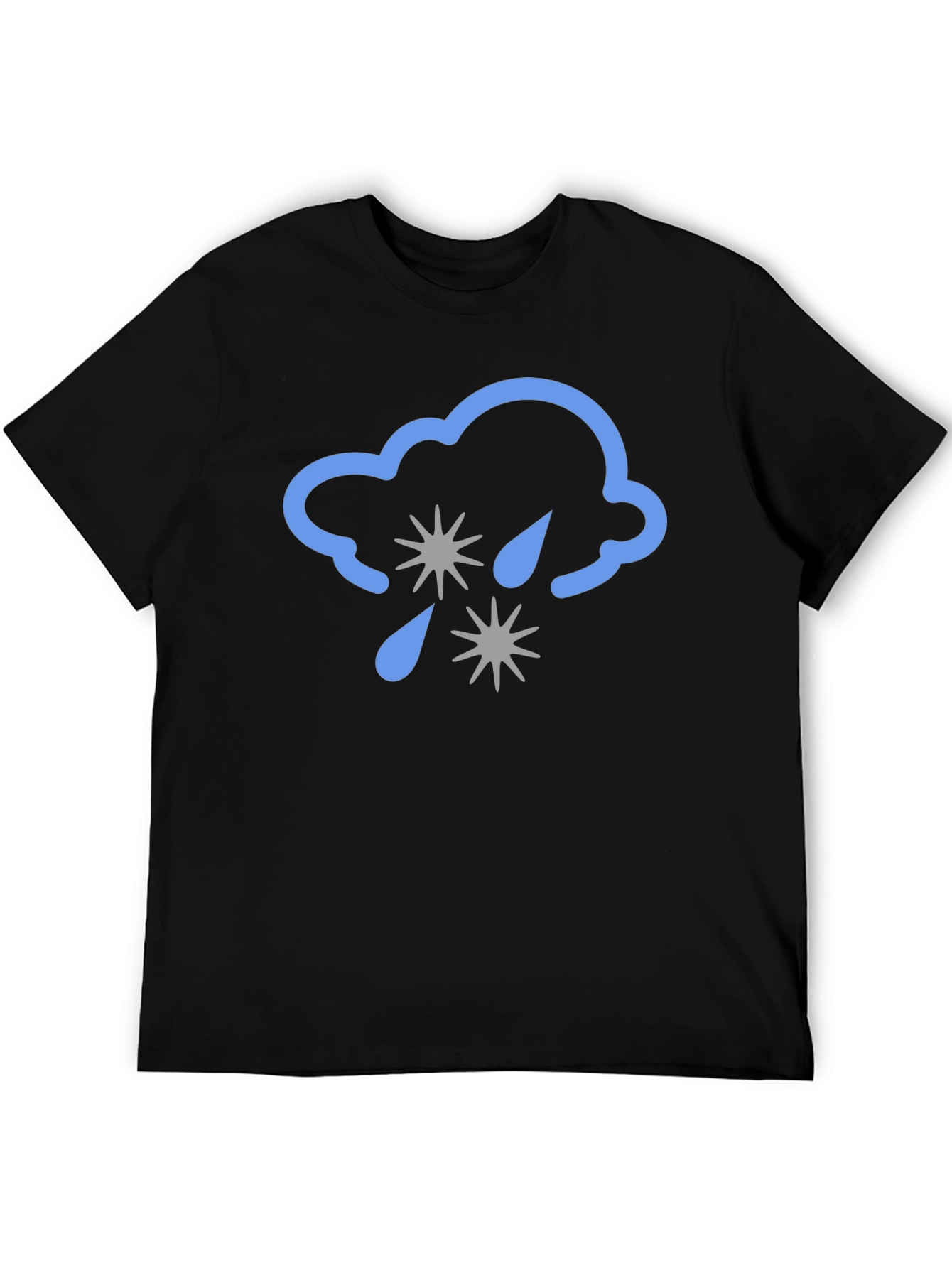 Black Cloud Hail Graphic Tee - Black Comfort Fit T-Shirt view 5