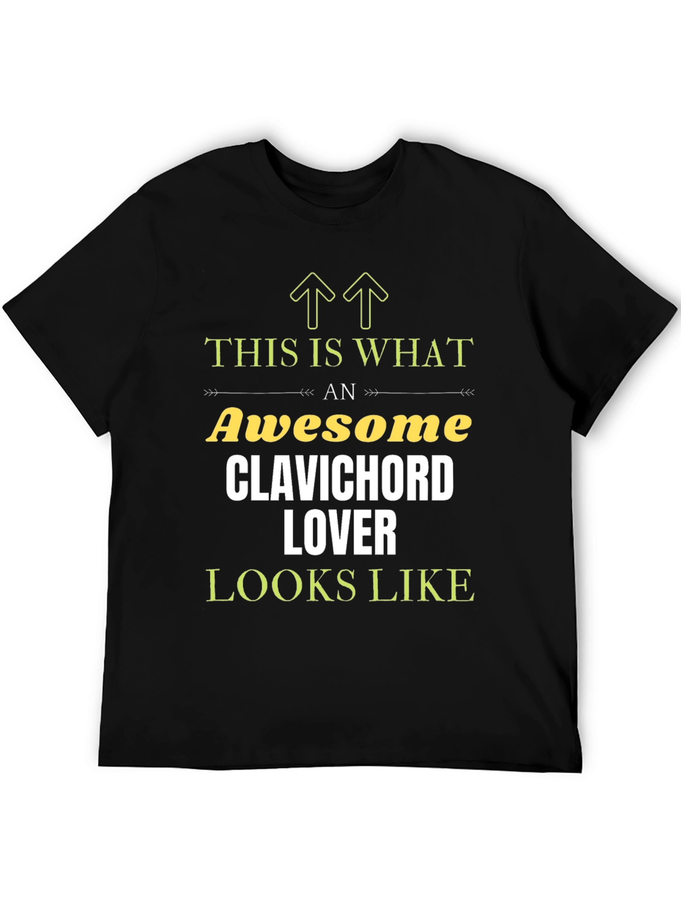 Black Awesome Clavichord Lover T-Shirt view 5