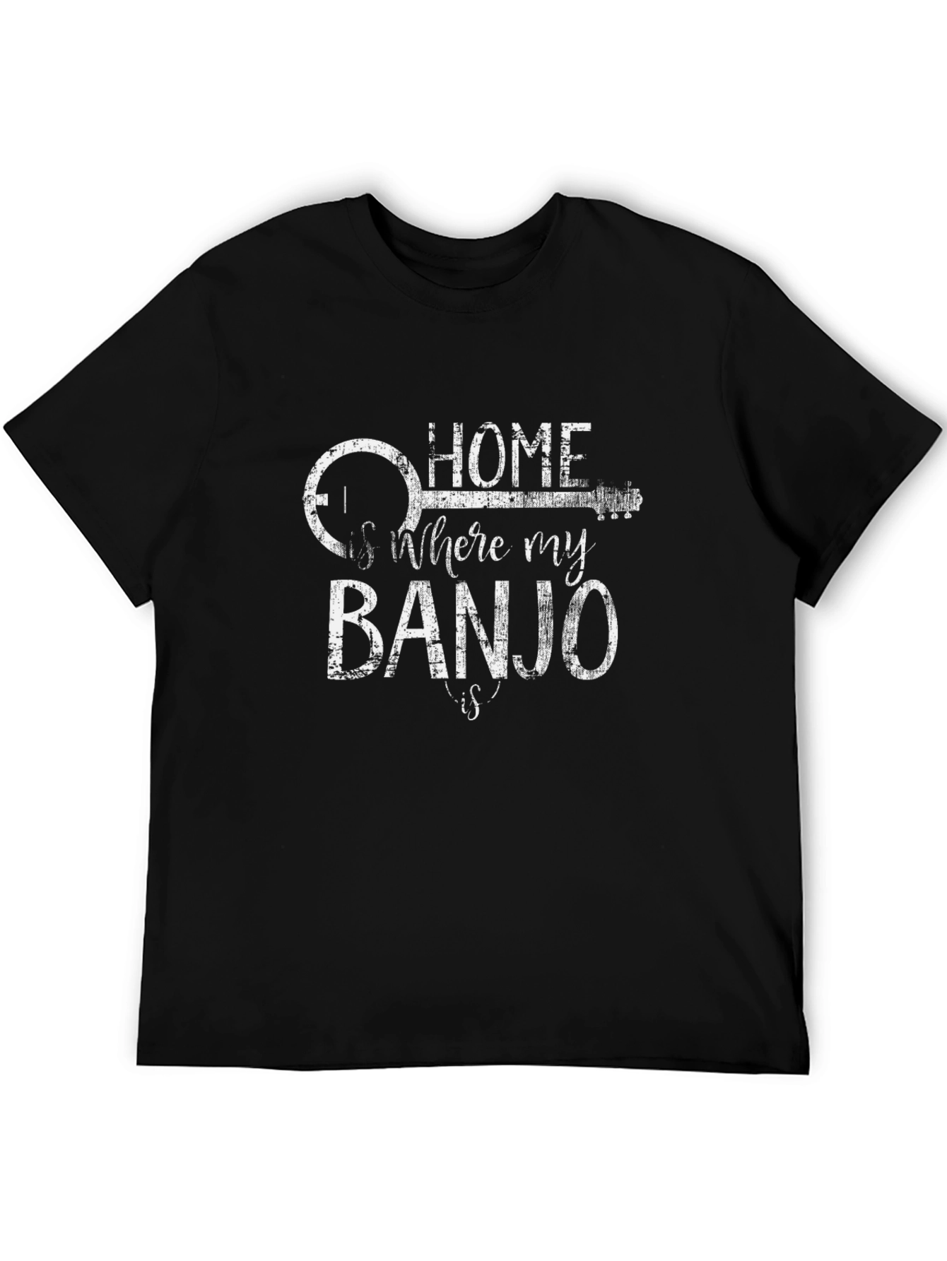 Black Home is Where My Banjo Is Graphic Tee view 5