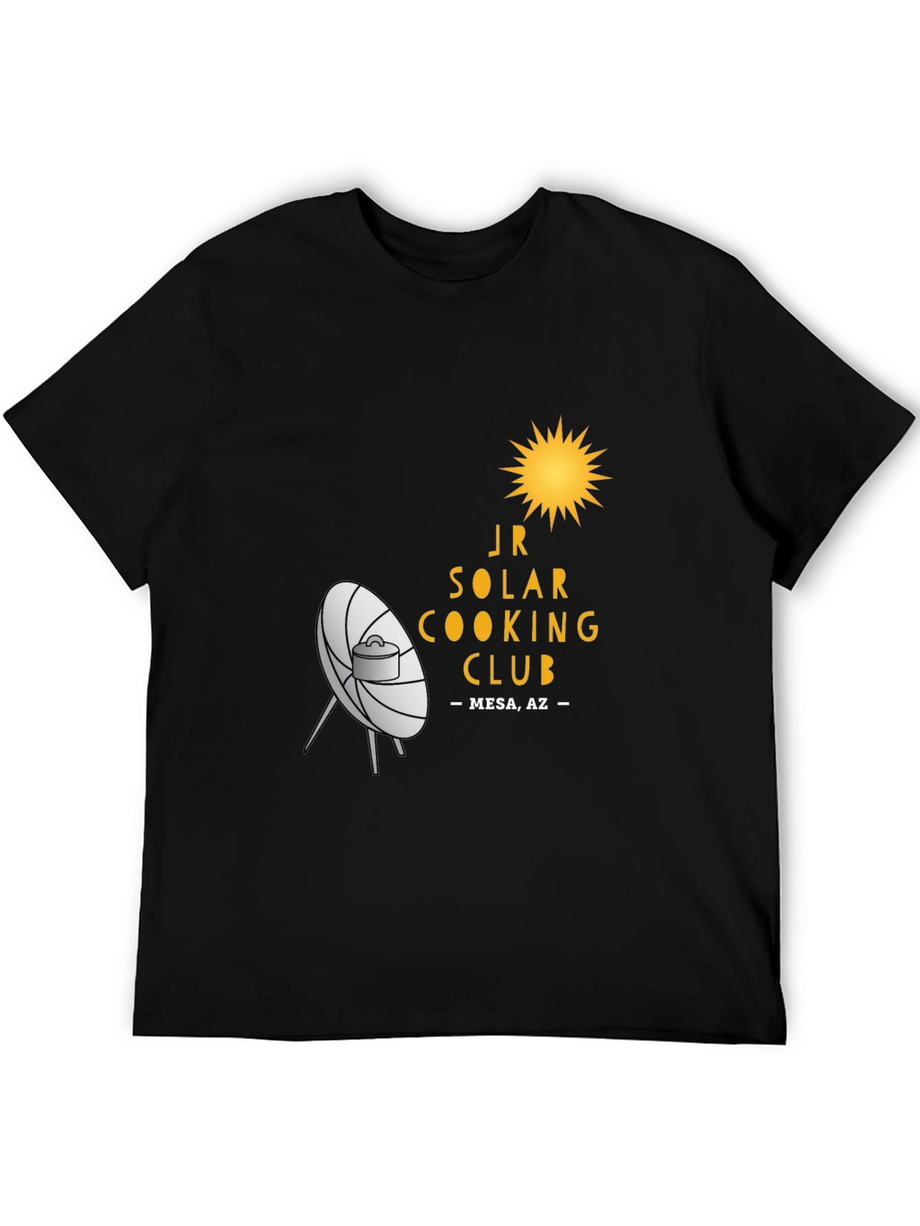 Black JR Solar Cooking Club Black T-Shirt view 5