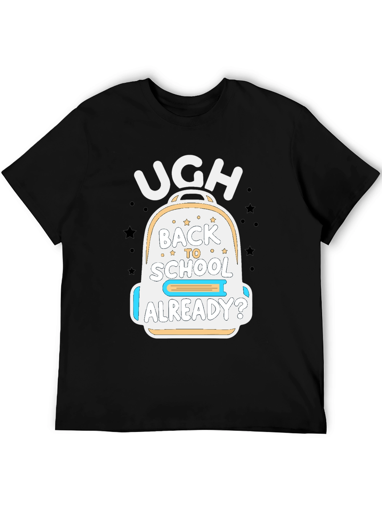 Black Ugh Back To School T-Shirt view 5