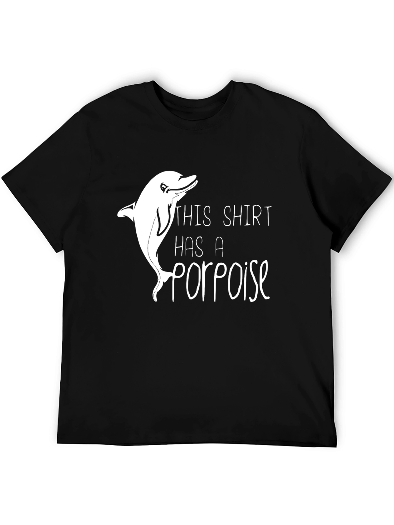 Black Porpoise Graphic T-Shirt - Men's Black Tee view 5