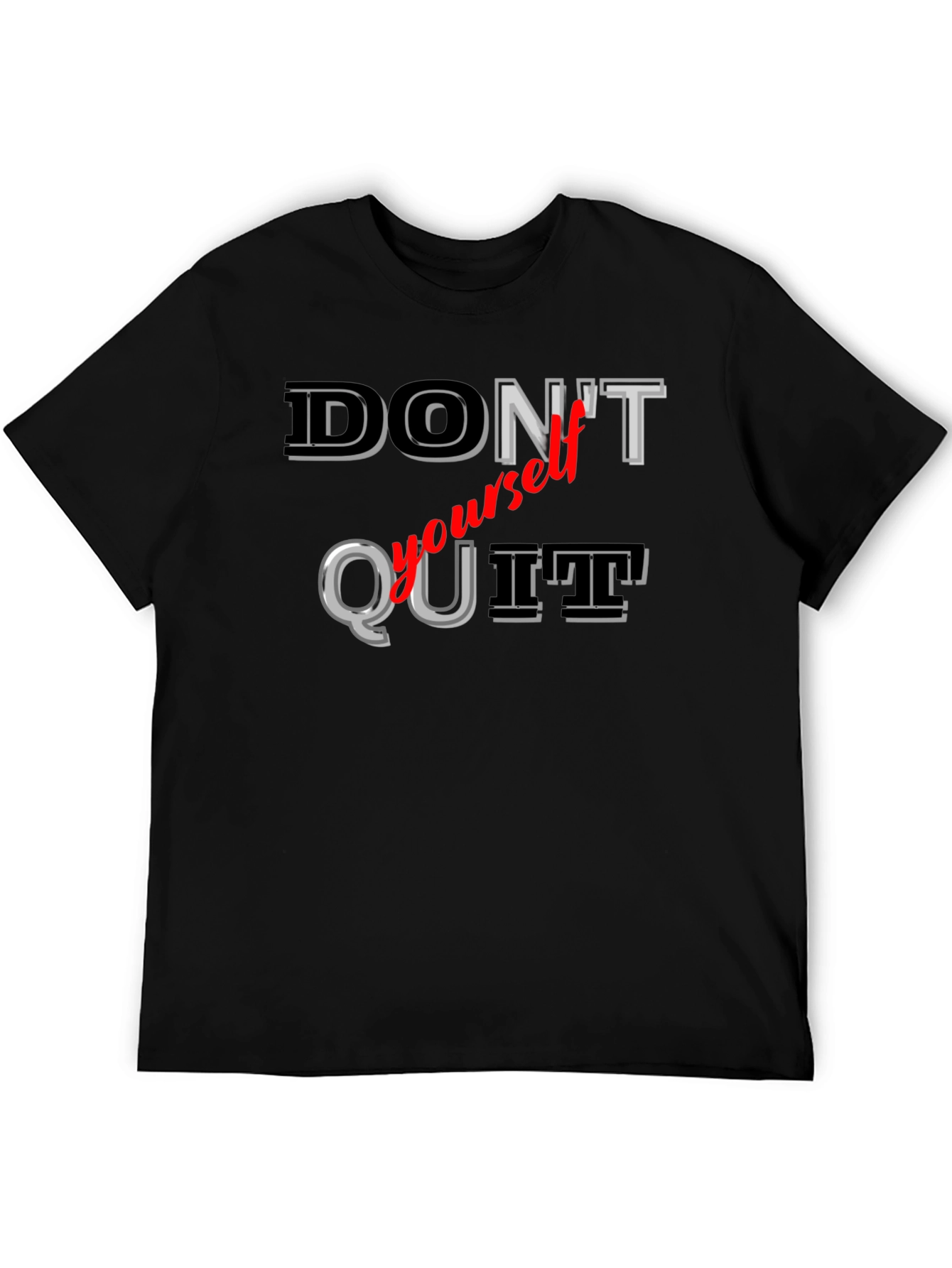 Black Don't Quit T-Shirt - Motivational Graphic Tee view 5