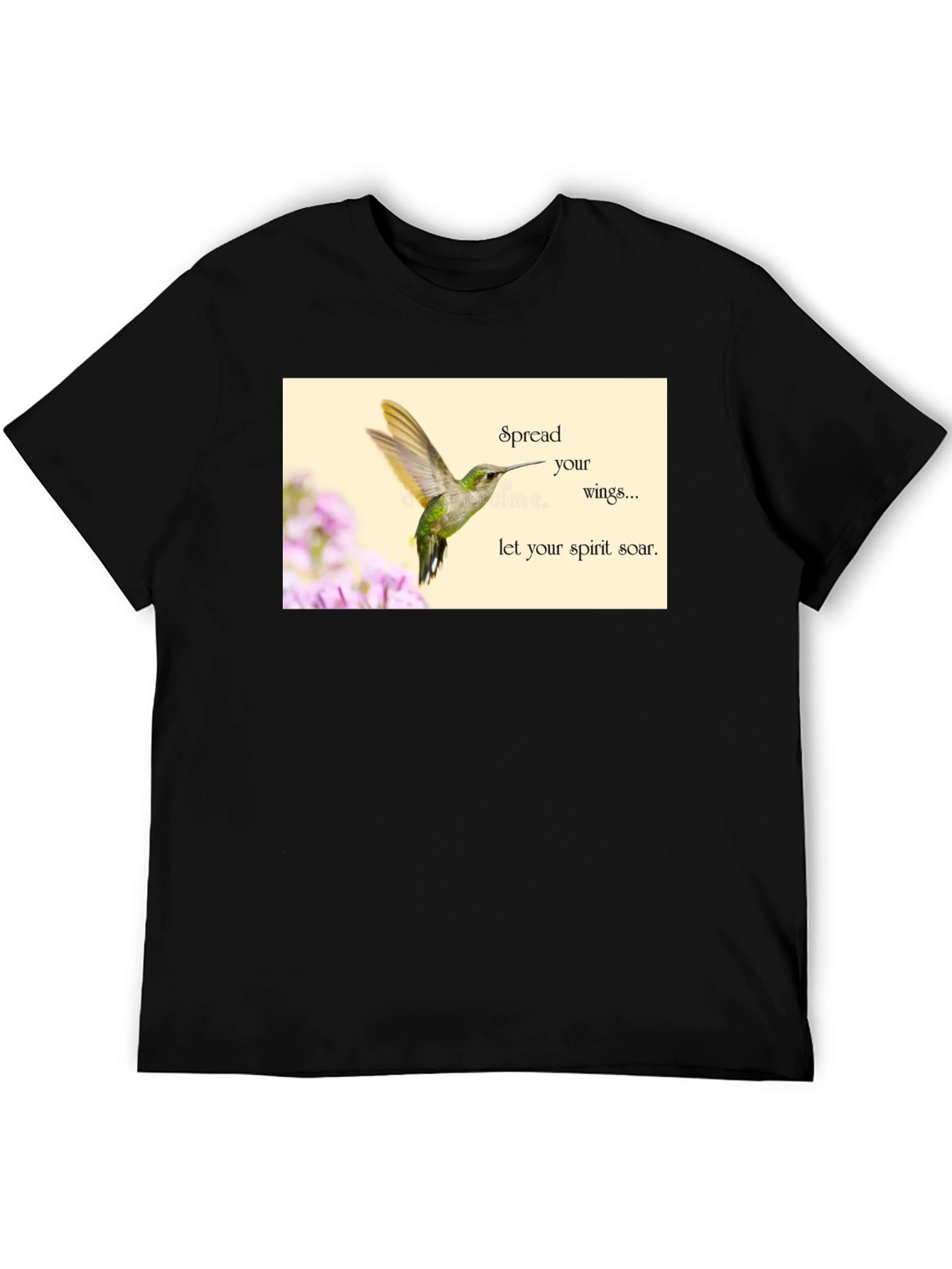 Black Hummingbird Spirit Soar T-Shirt view 5