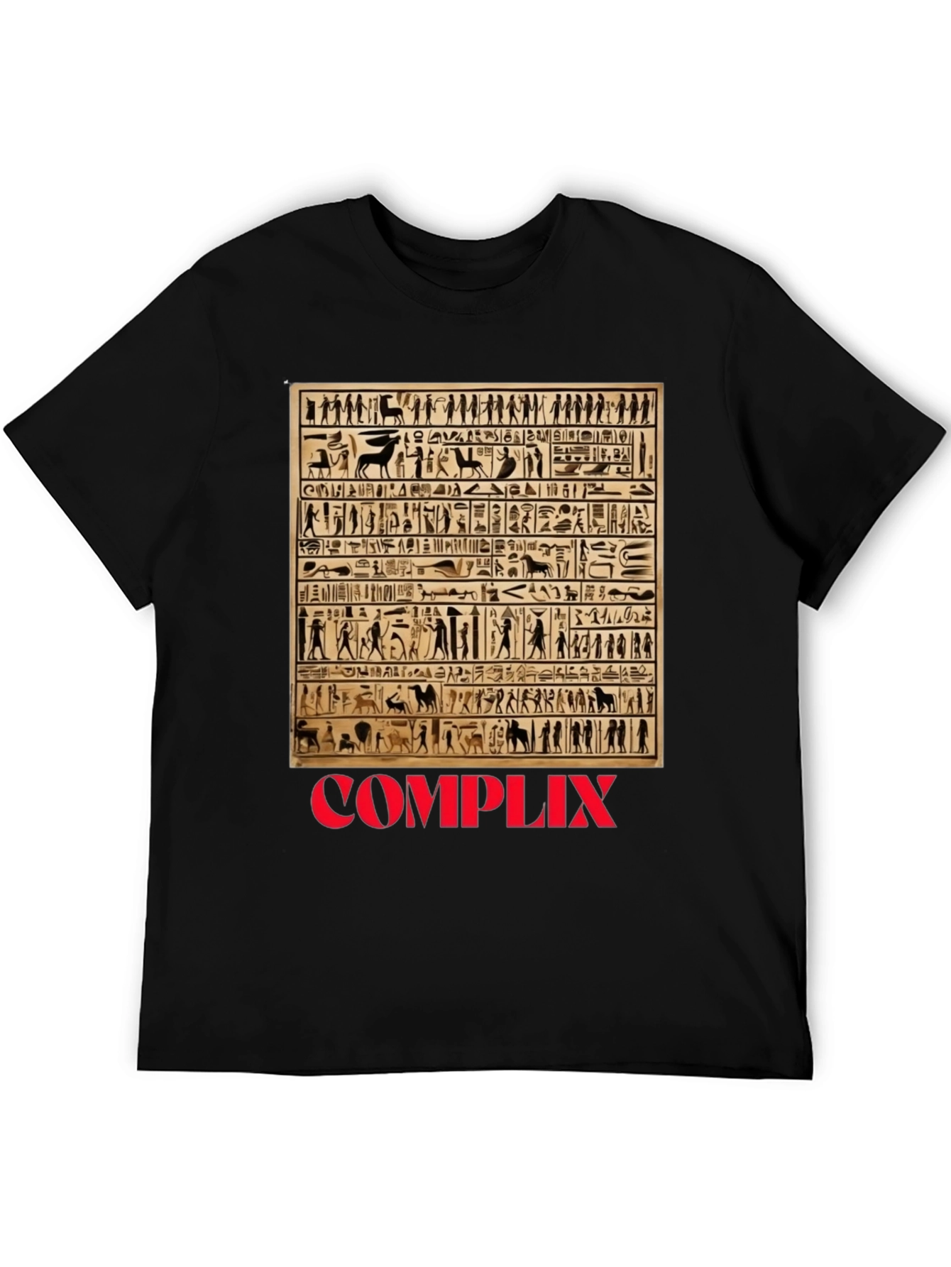 Black Complix Egyptian Hieroglyphic T-Shirt view 5