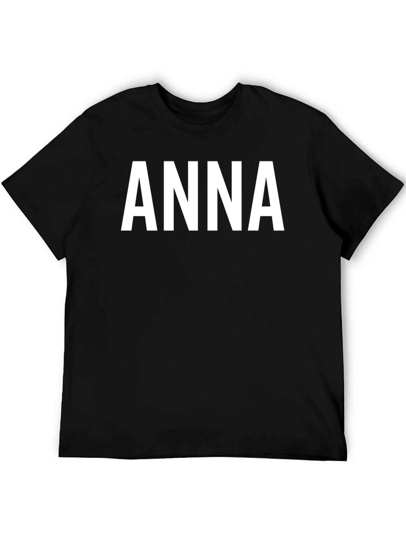 Black Personalized ANNA T-Shirt - Custom Name Tee view 5