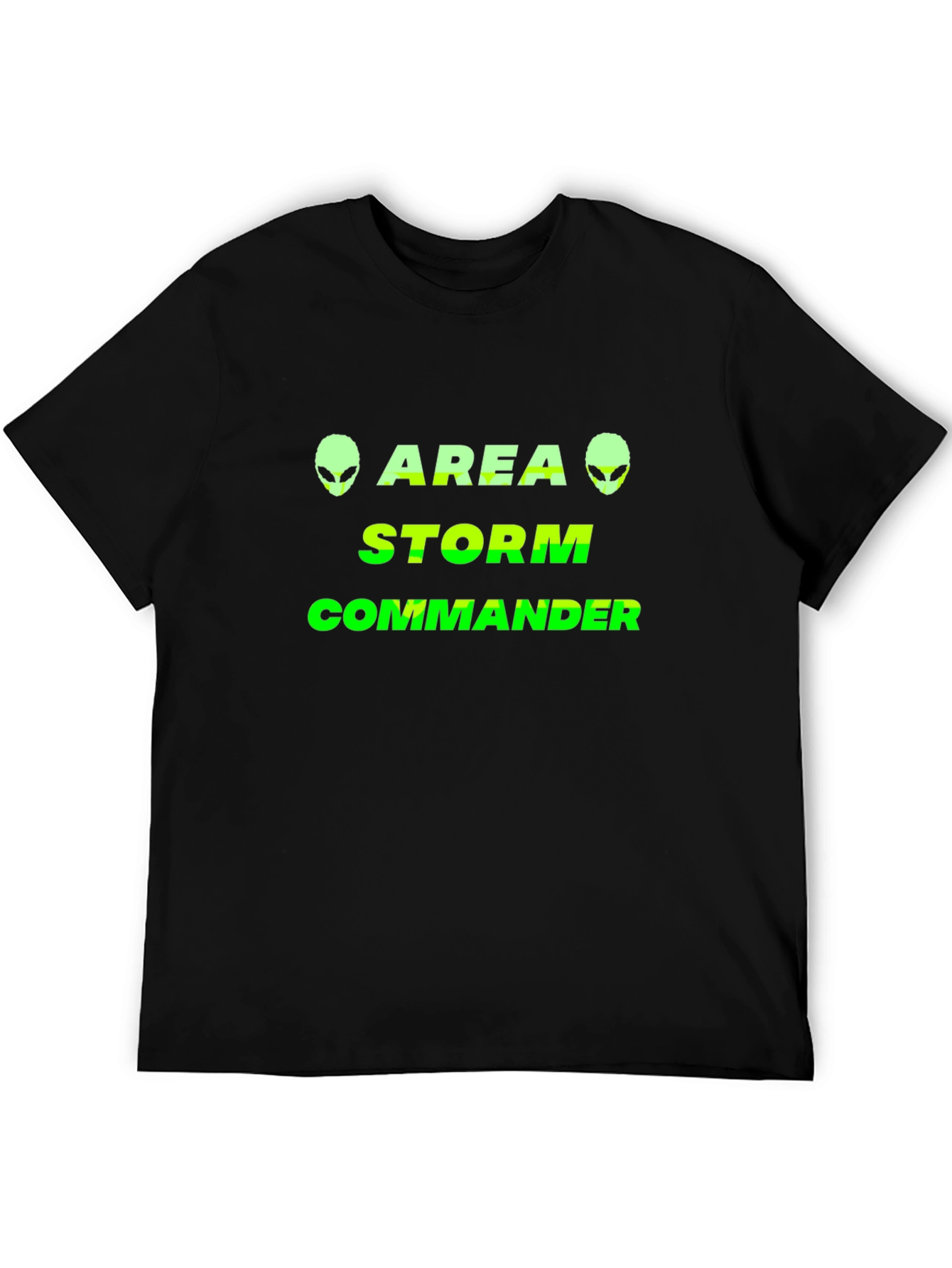 Black Area Storm Commander Alien Graphic T-Shirt view 5