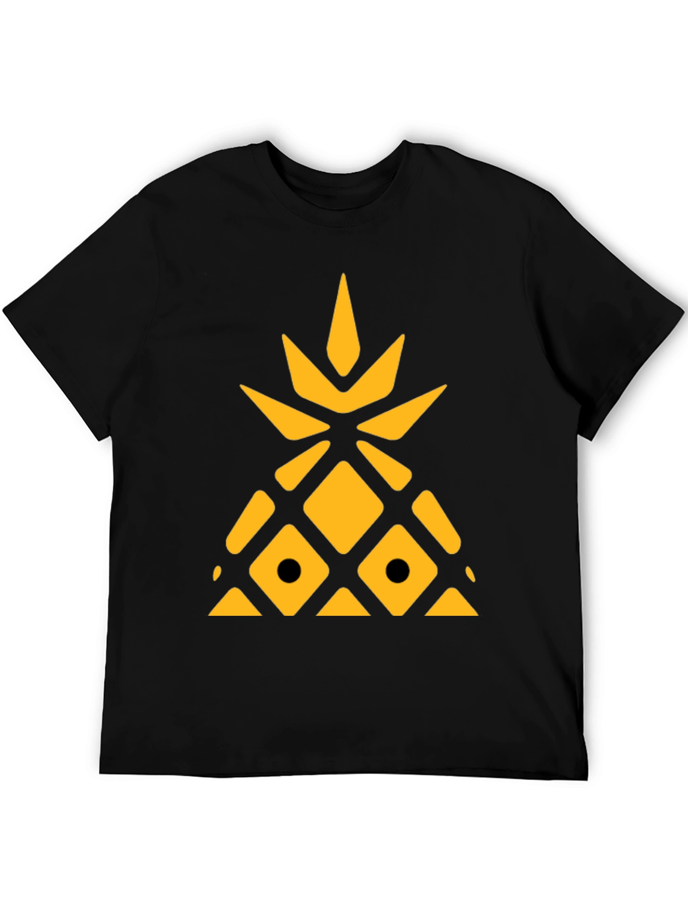 Black Geometric Pineapple Graphic Tee view 5