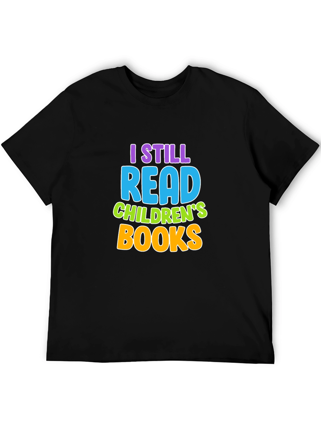 Black I Still Read Children's Books Graphic T-Shirt view 5