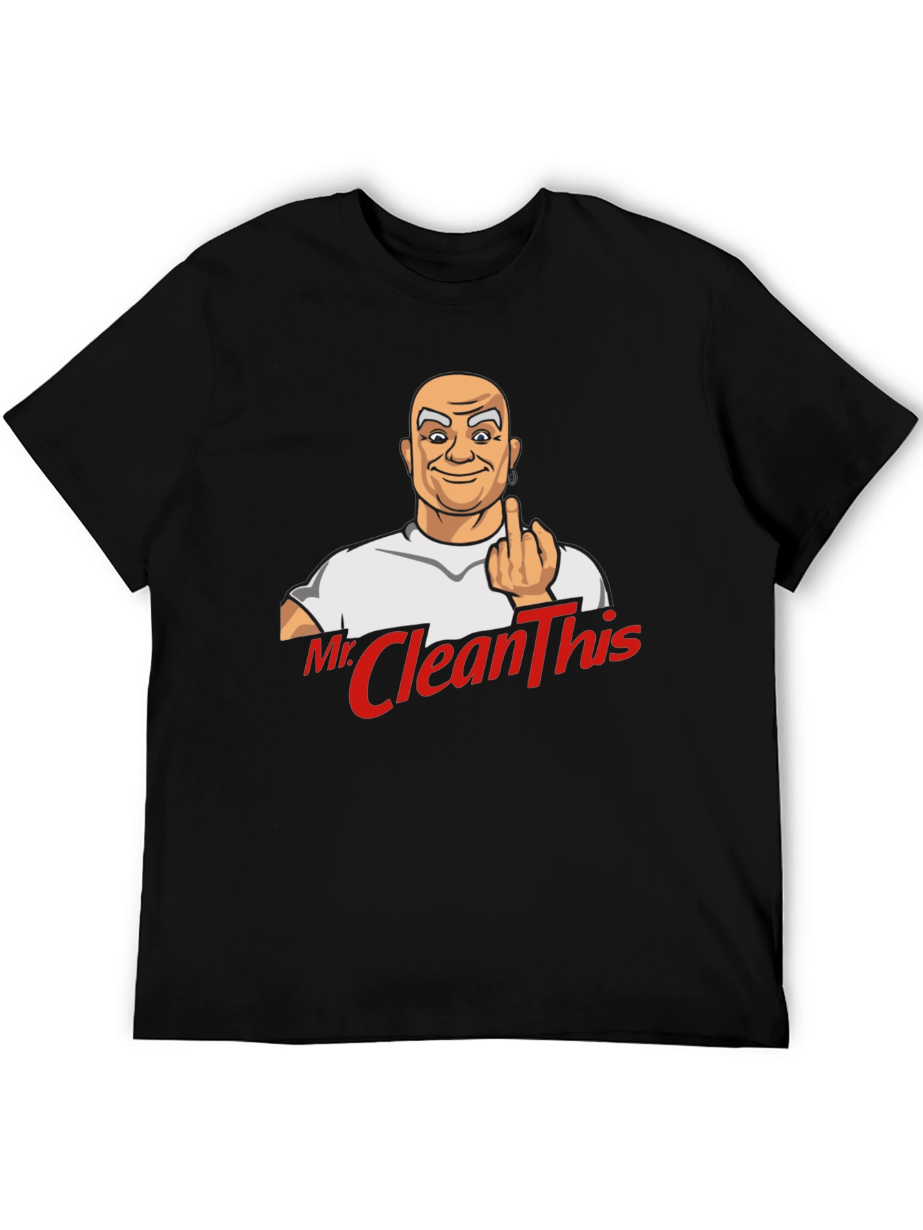 Black Mr. Clean This T-Shirt - Bold Graphic Tee view 5