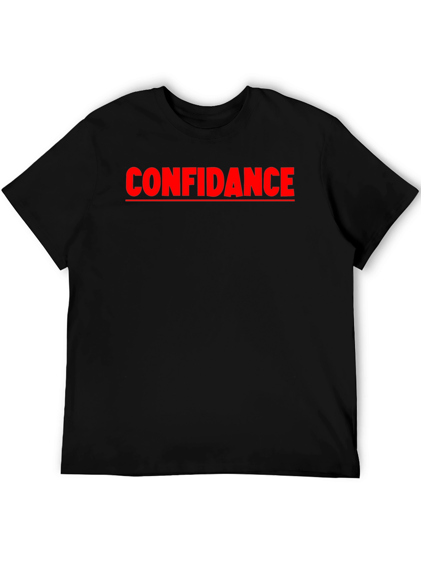 Confidance Black T-Shirt - Bold Red Text - 5