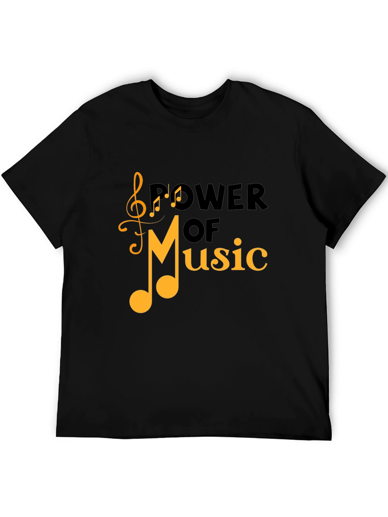 Black Power of Music Black Graphic Tee view 5