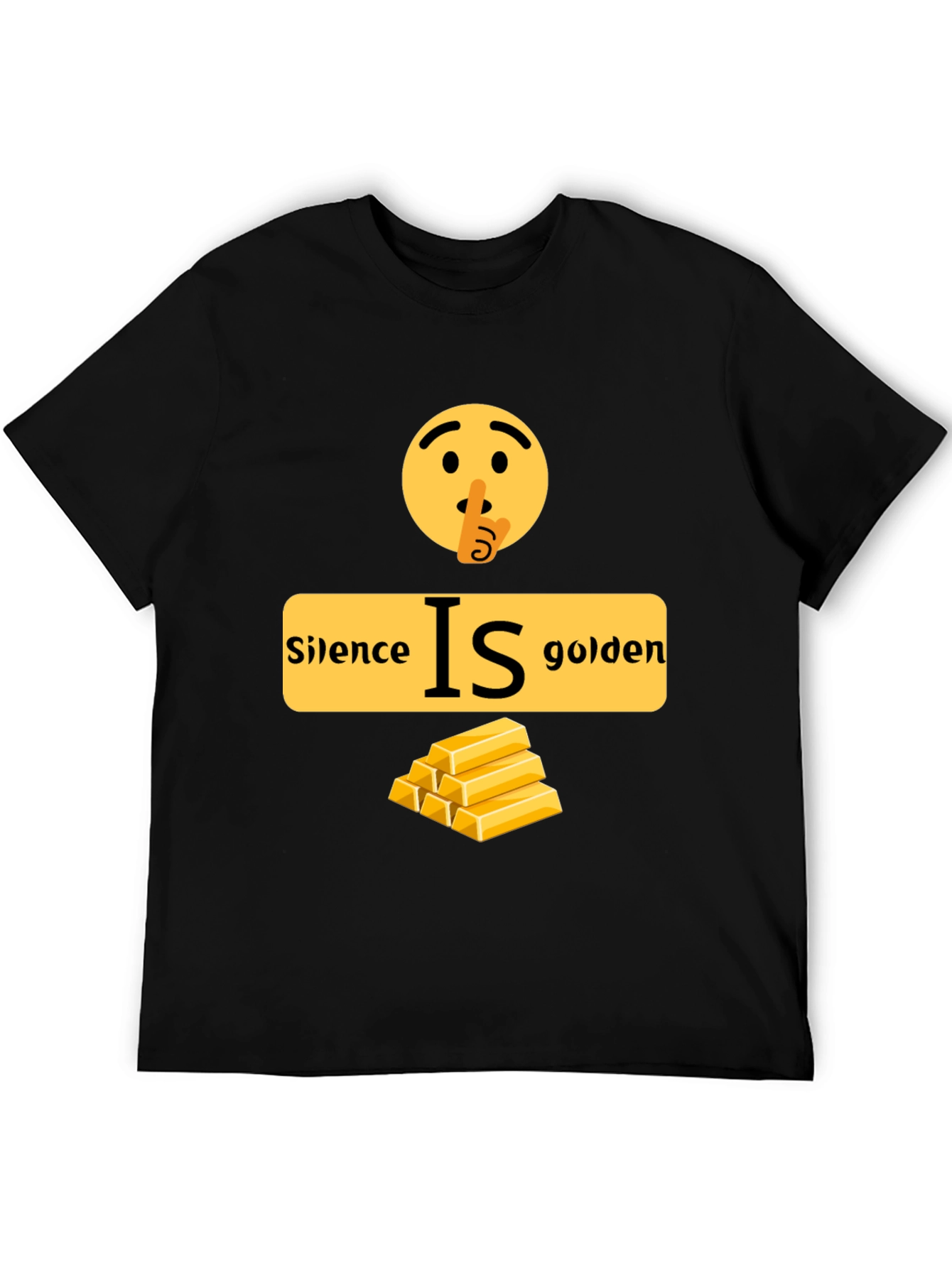 Black Silence is Golden Graphic T-Shirt view 5