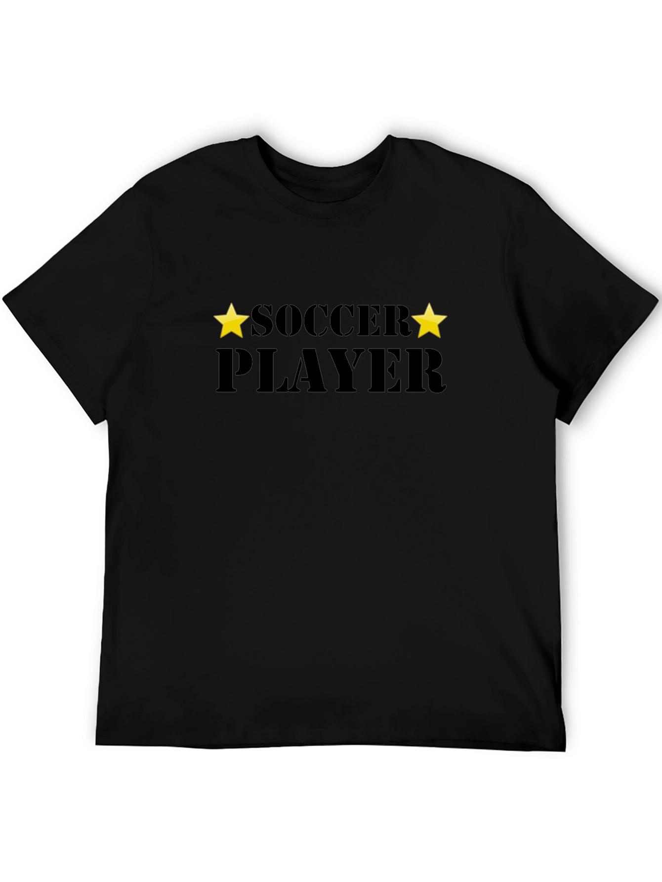 Black Soccer Player Graphic T-Shirt view 5