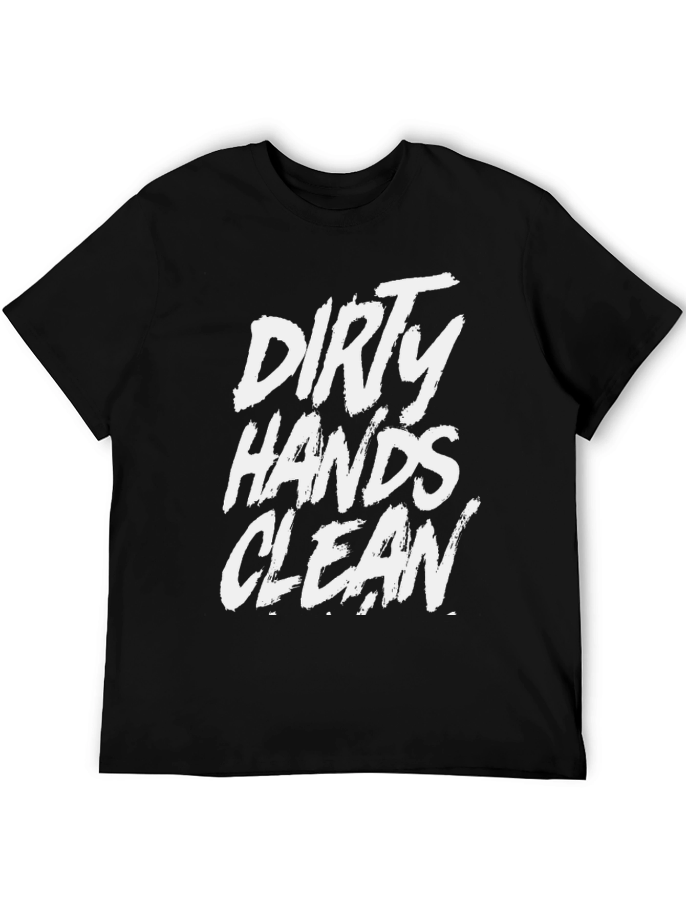 Black Dirty Hands Clean Money Men's Graphic T-Shirt view 5