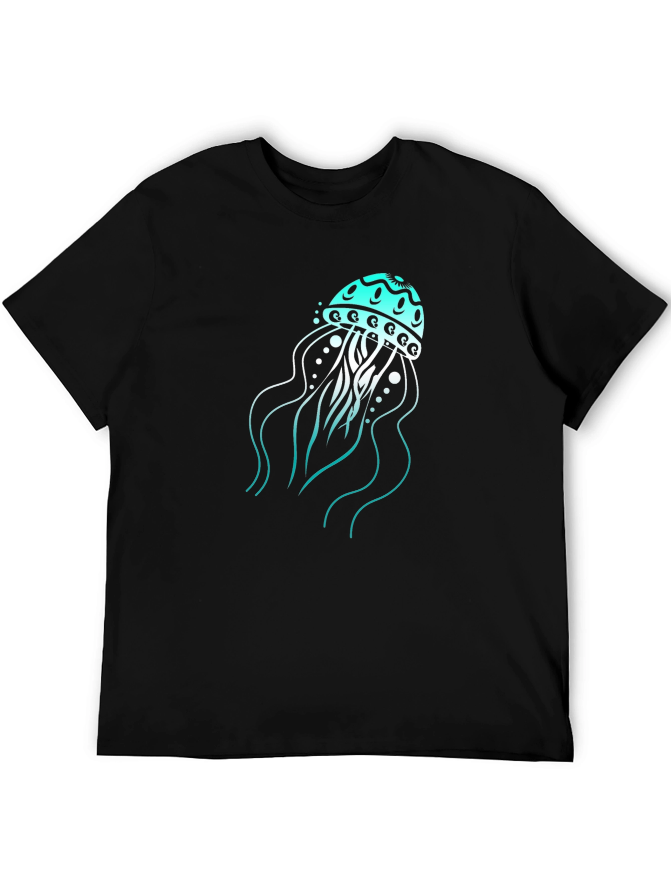 Black Jellyfish Graphic Print Tee - Stylish Comfort view 5