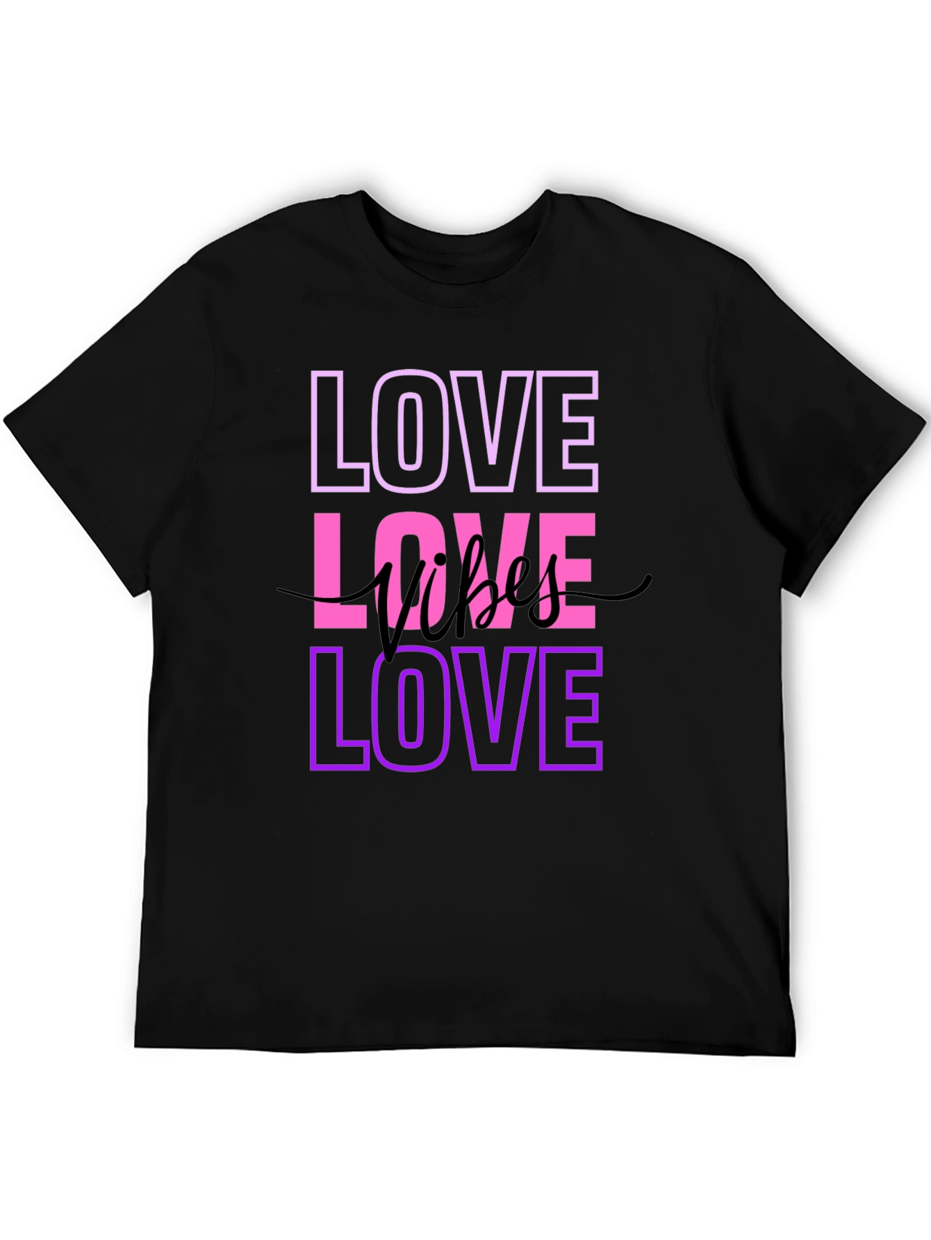 Black Love Vibes T-Shirt - Stylish Graphic Tee view 5