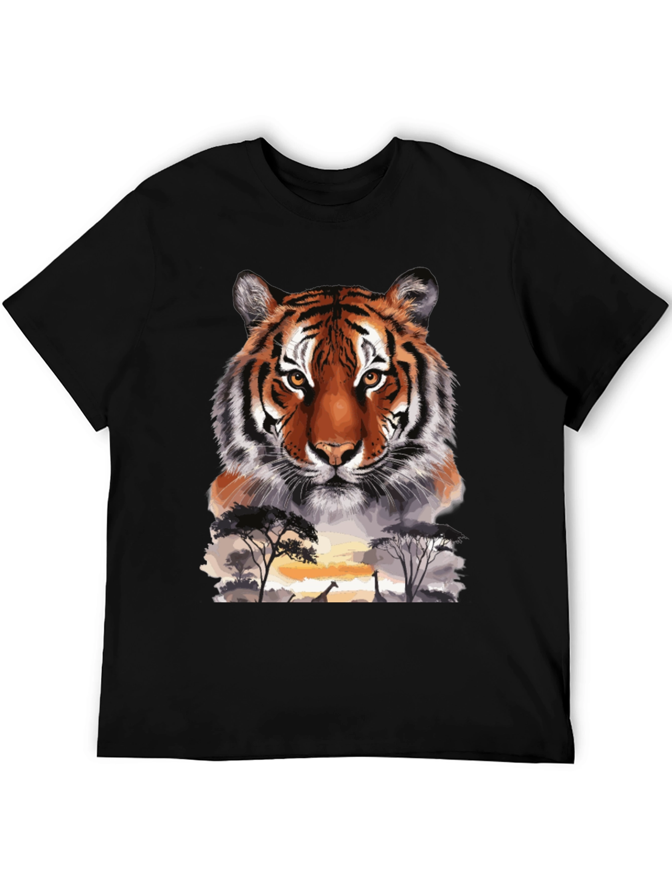 Black Tiger Safari Graphic Tee - Wildlife Adventure Shirt view 5