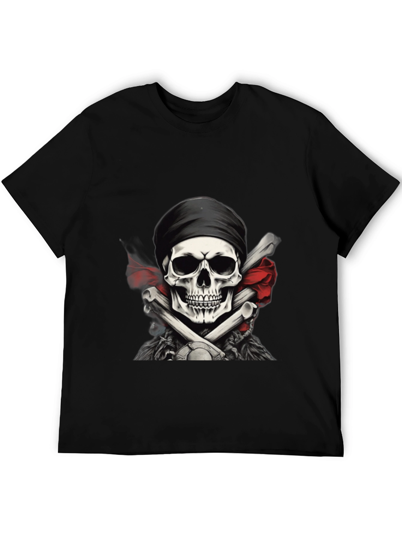 Black Skull & Crossbones Graphic T-Shirt view 5