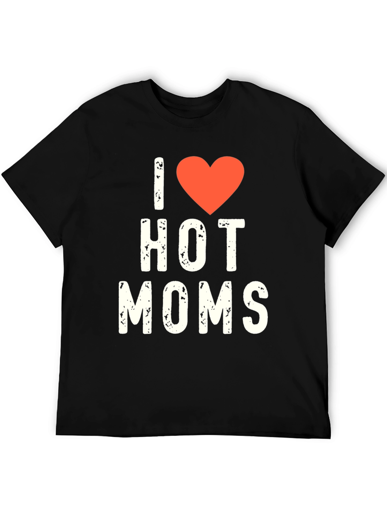 Black I Heart Hot Moms Graphic Tee - Novelty T-Shirt view 5