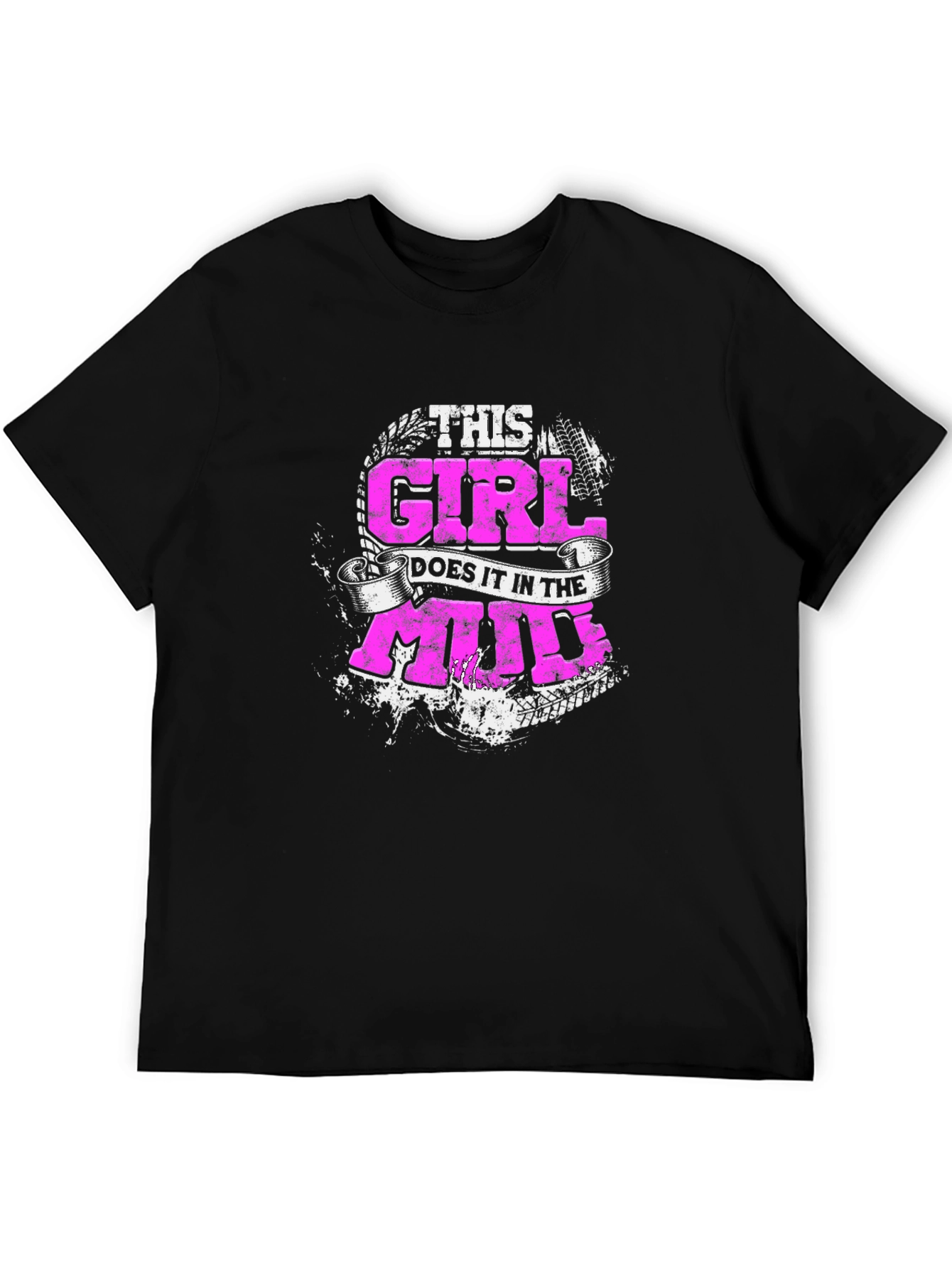 Black This Girl Does It in The Mud T-Shirt view 5