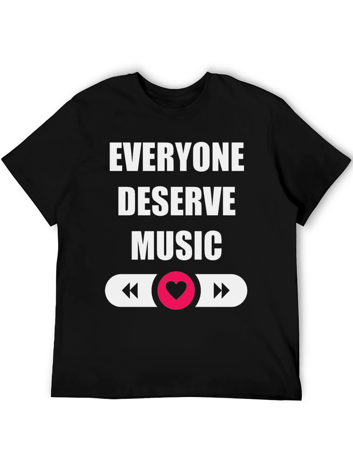 Black Everyone Deserves Music Graphic Tee view 5