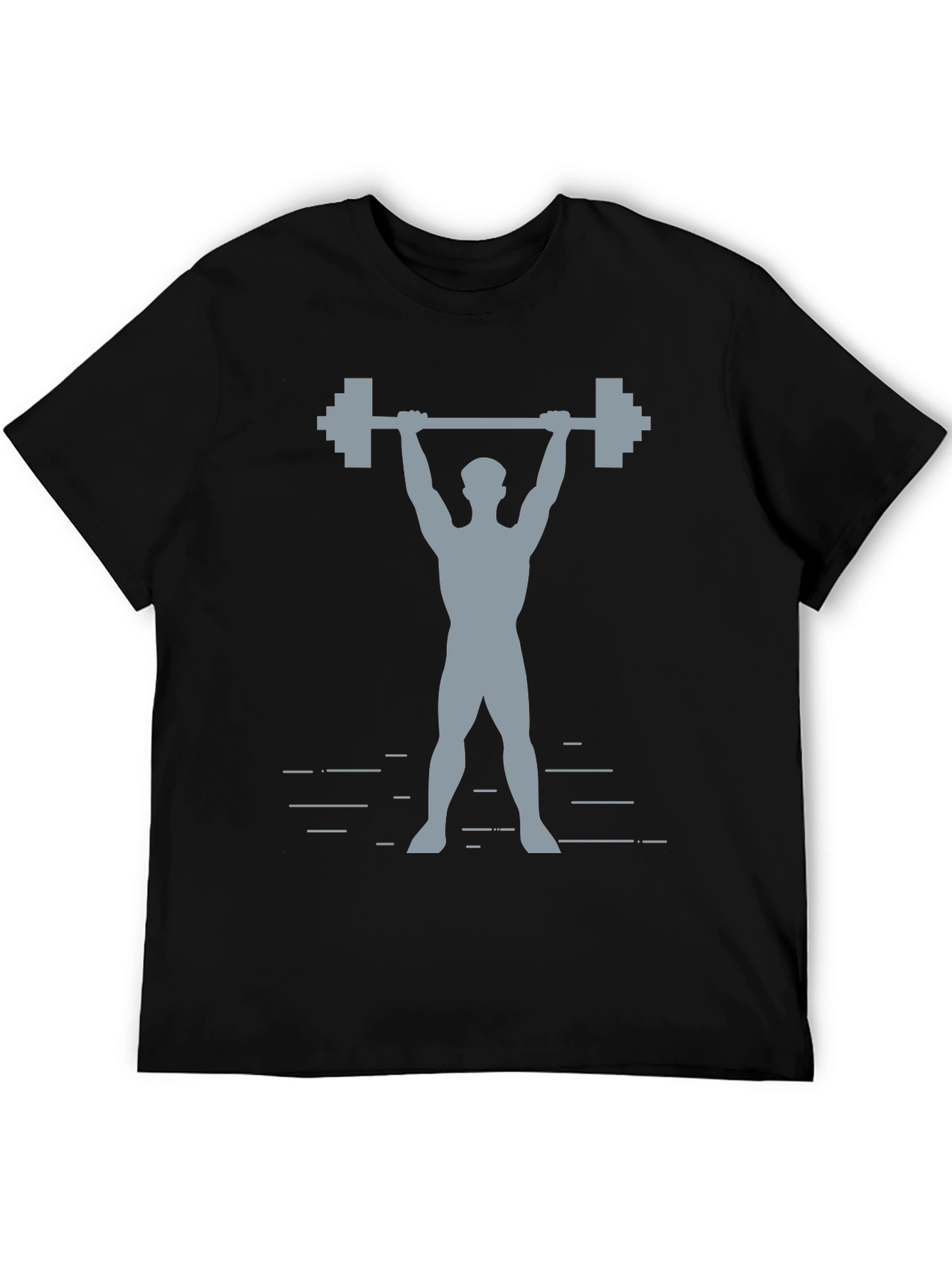 Black Weightlifting Graphic Tee - Black Cotton view 5