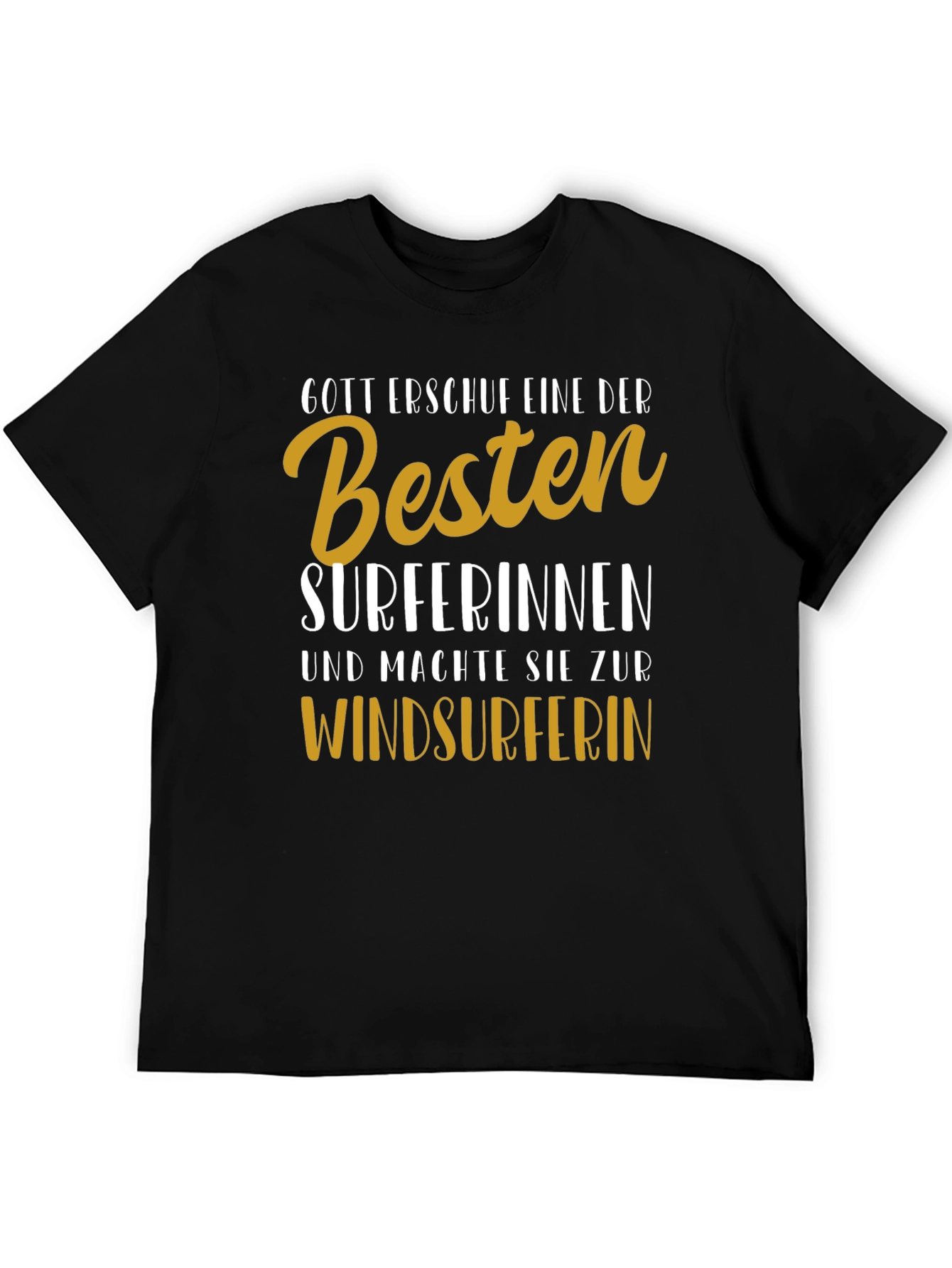 Black Funny Windsurfer T-Shirt - Surferinnen Design view 5