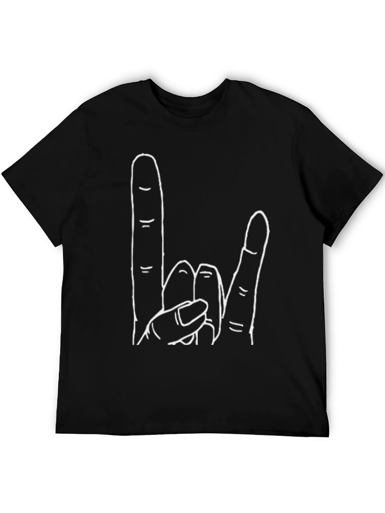 Black Rock On! Graphic Tee - Black Crew Neck T-Shirt view 5