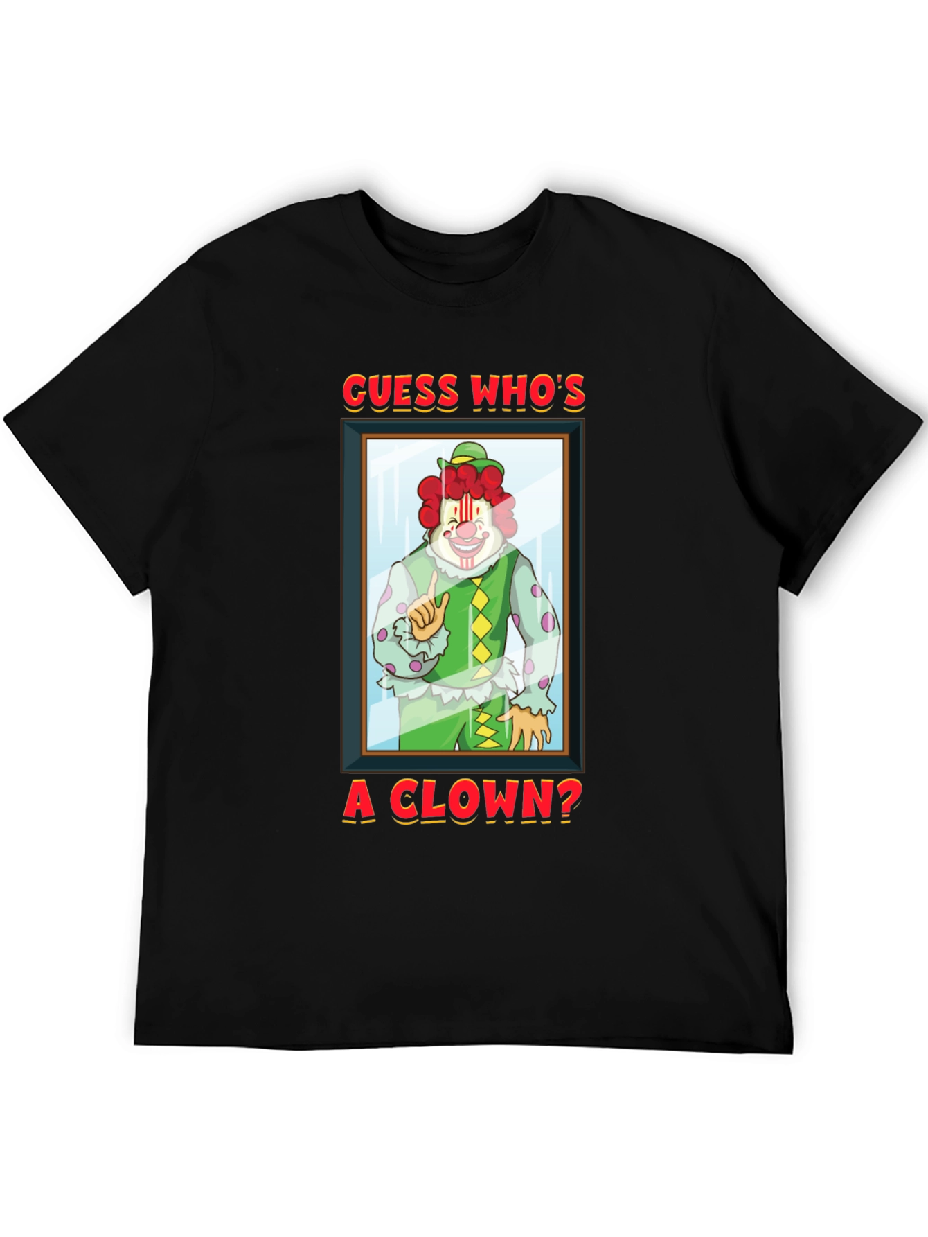 Black Guess Who's A Clown? Graphic T-Shirt view 5