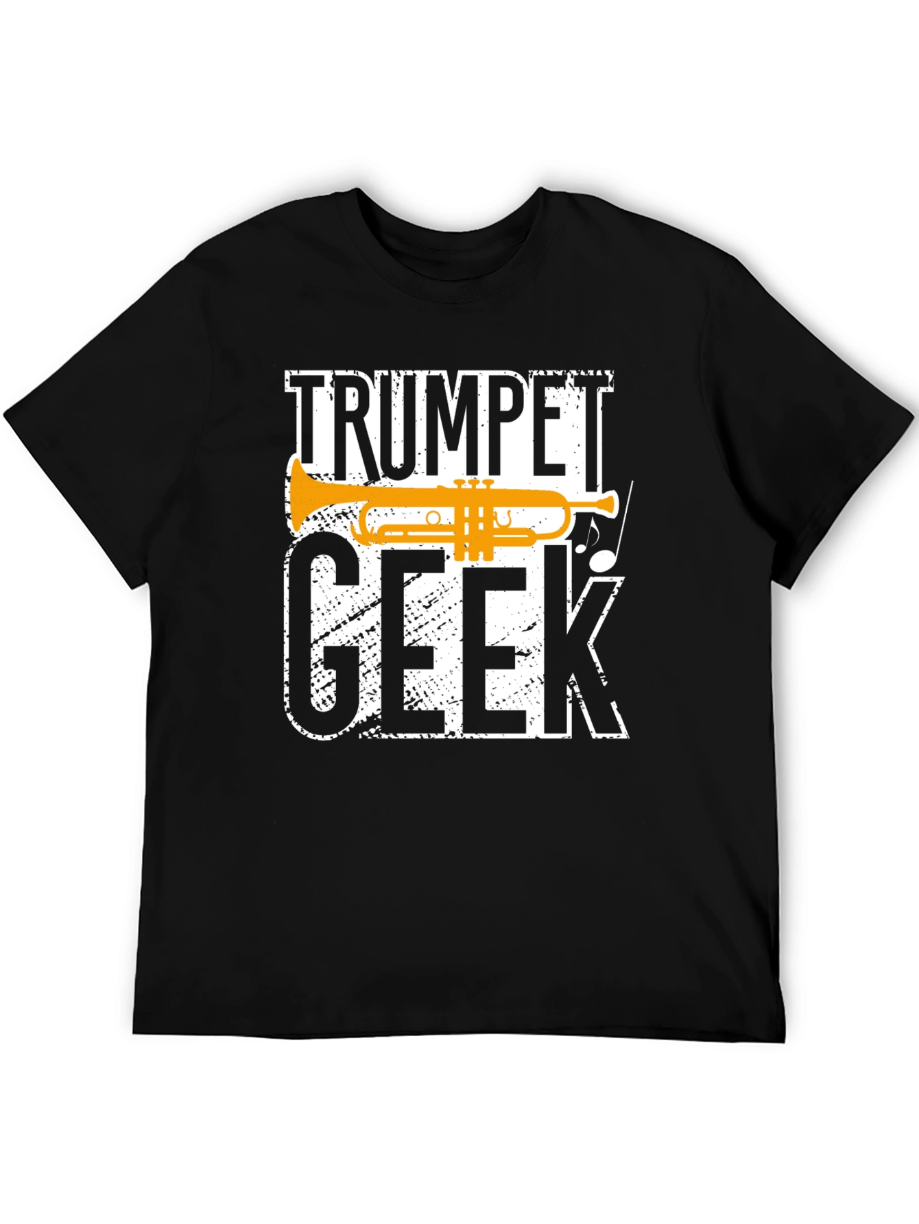Black Trumpet Geek T-Shirt - Musician Humor Tee view 5