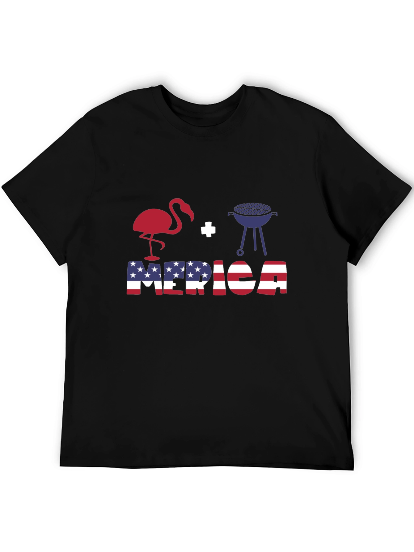 Black Flamingo+Grill Merica T-Shirt view 5