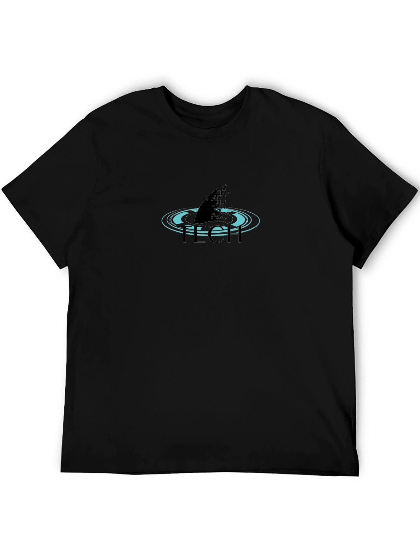 Black Tech Shark Black T-Shirt view 5